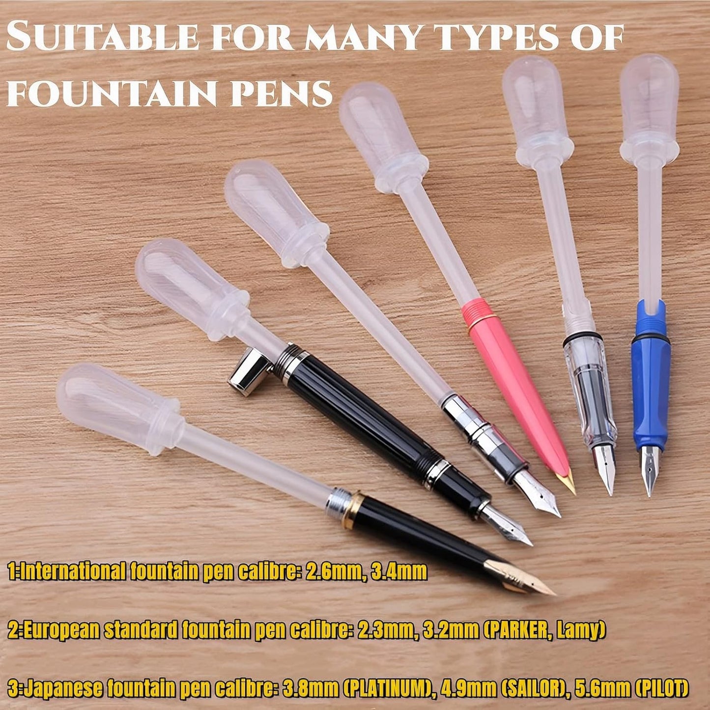 Fountain Pen Cleaning Kit,New Efficient Pen Nibs Cleaner,Suitable for Cleaning Fountain Parker,Lamy,Platinum,Sailor,Pilot-4.9mm