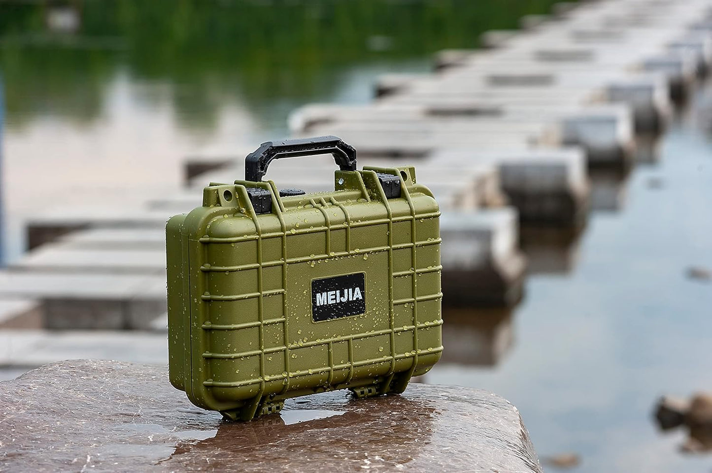 MEIJIA Portable All Weather Waterproof Protective Hard Case,Camera Case with Customizable Fit Foam,Fit use of Drones,Camera, Equipments, 11.65 x8.35x3.78inches