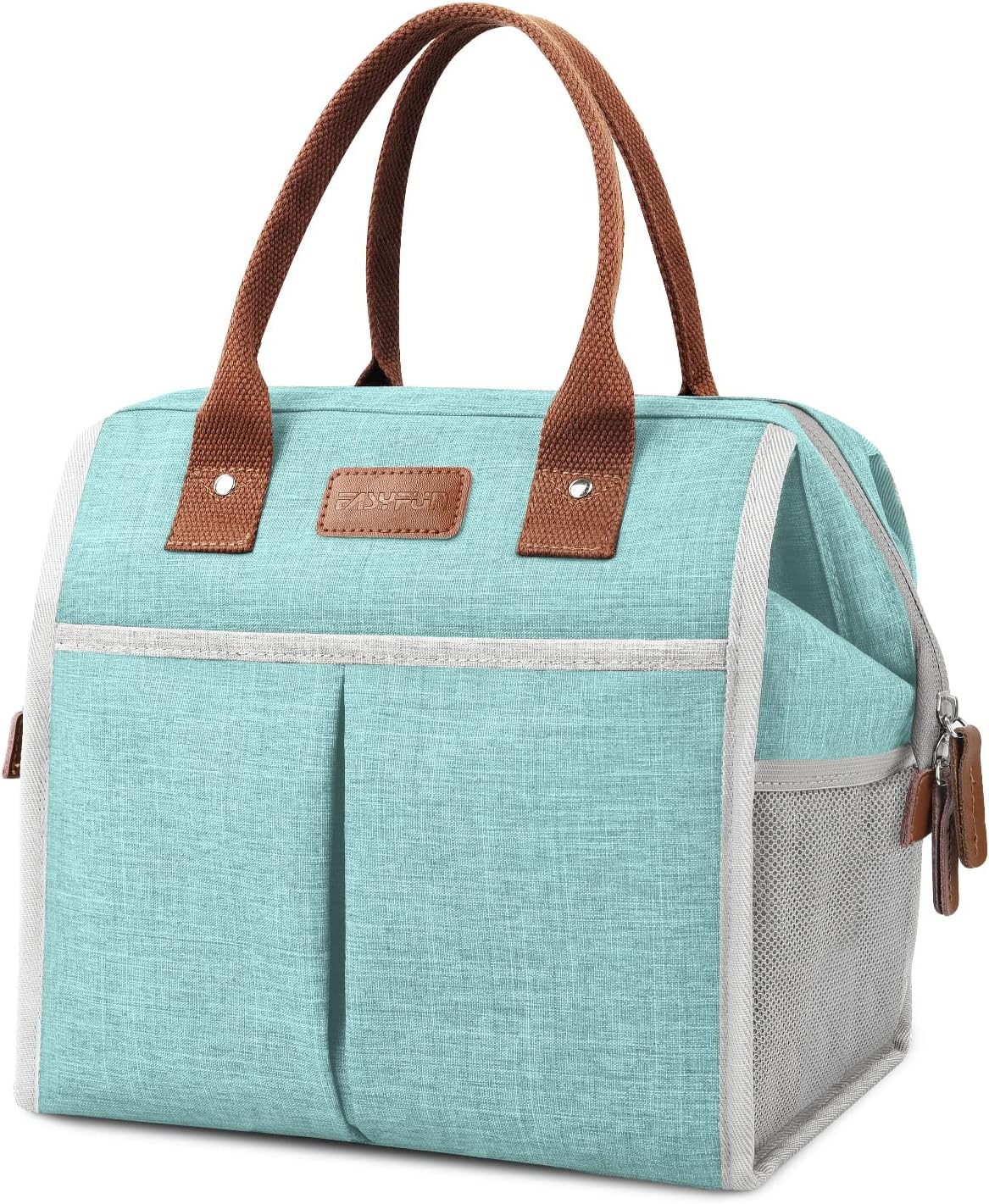 Lunch Bag for Women & Men, Insulated Lunch Box Cooler Tote Bags, Adult Reusable Lunch Boxes with Water Resistant for Work, Travel and Picnic (Grey)