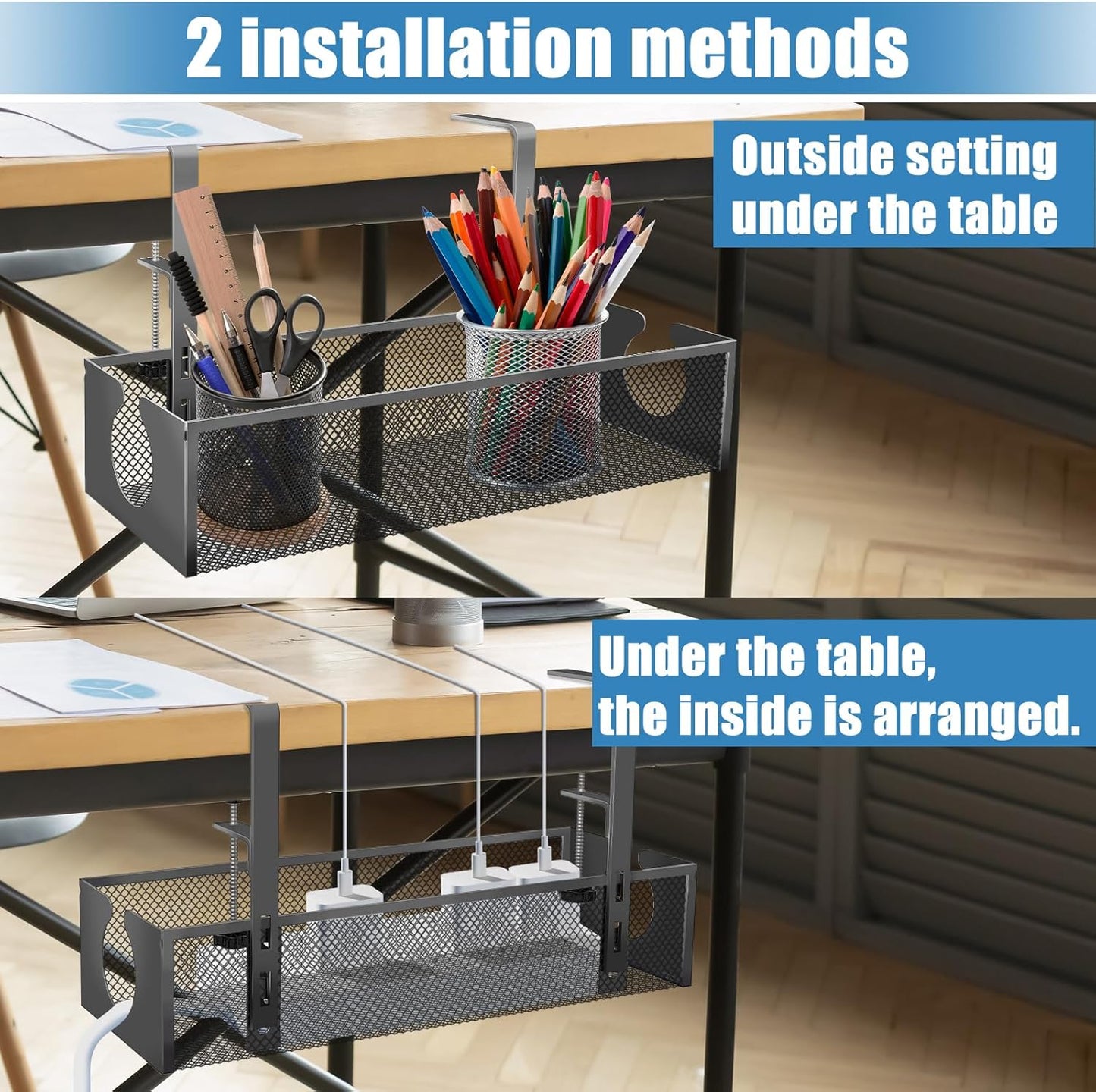 Purilite Select Under Desk Cable Management Tray