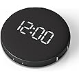 REACHER Super Loud Alarm Clock for Heavy Sleepers Adults Teens, Vibrating Alarm Clock Bed Shaker Under Pillow, Rechargeable Battery Powered for Travel, Auto-Dim, Portable