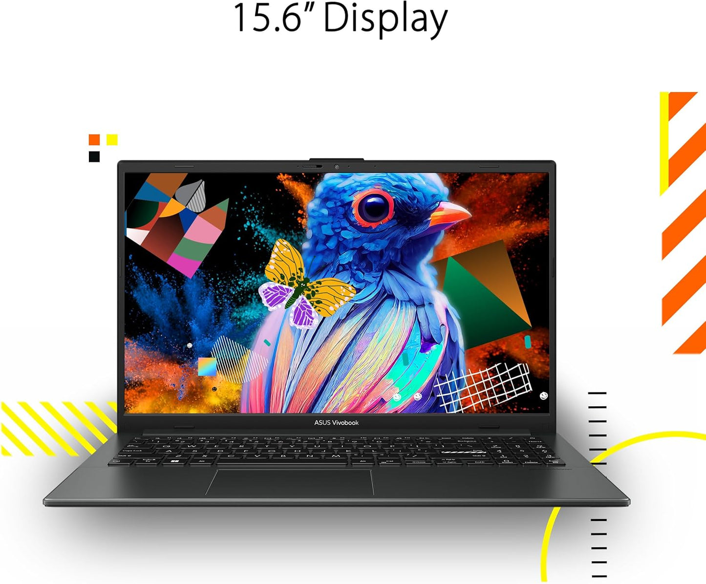 ASUS Vivobook Go 15 Laptop, 15.6” FHD Display, Intel® Core™ i3-N305 Processor, 8GB RAM, 256GB UFS, Windows 11 Home, Mixed Black, E1504GA-AS33-CA