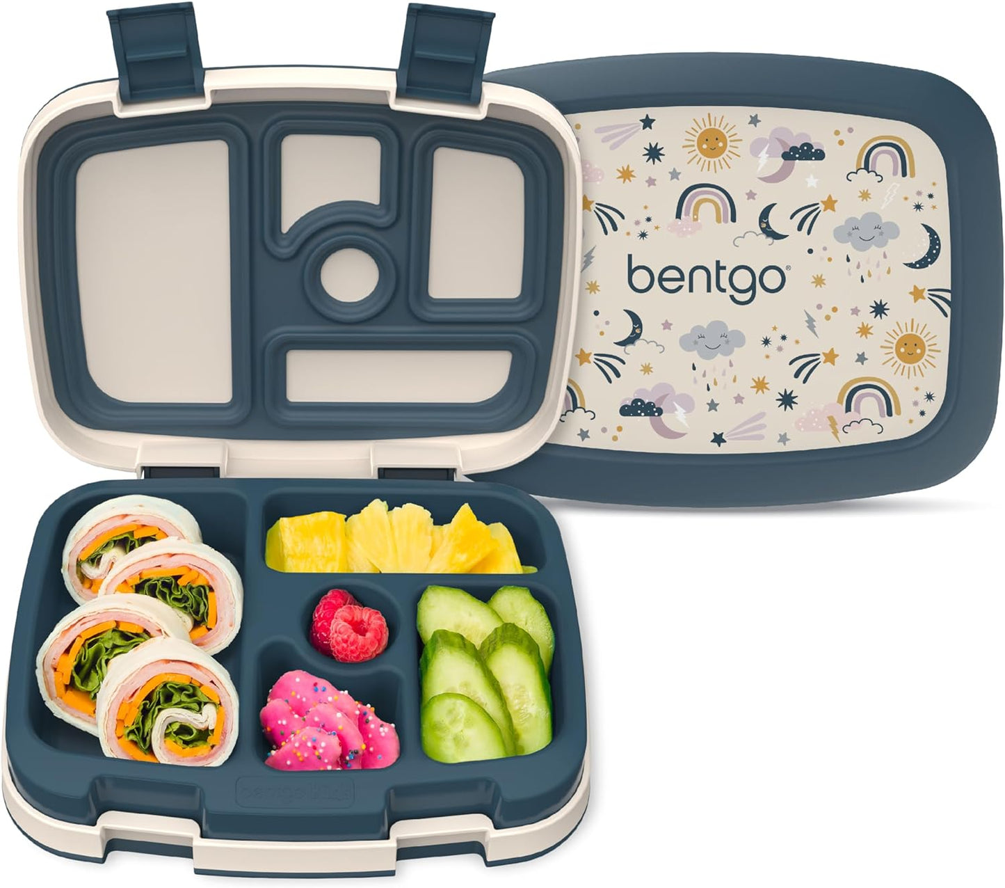 Bentgo Kids Prints Leak-Proof, 5-Compartment Bento-Style Kids Lunch Box - Ideal Portion Sizes for Ages 3 to 7 - BPA-Free, Dishwasher Safe, Food-Safe Materials - 2021 Collection (Llamas)