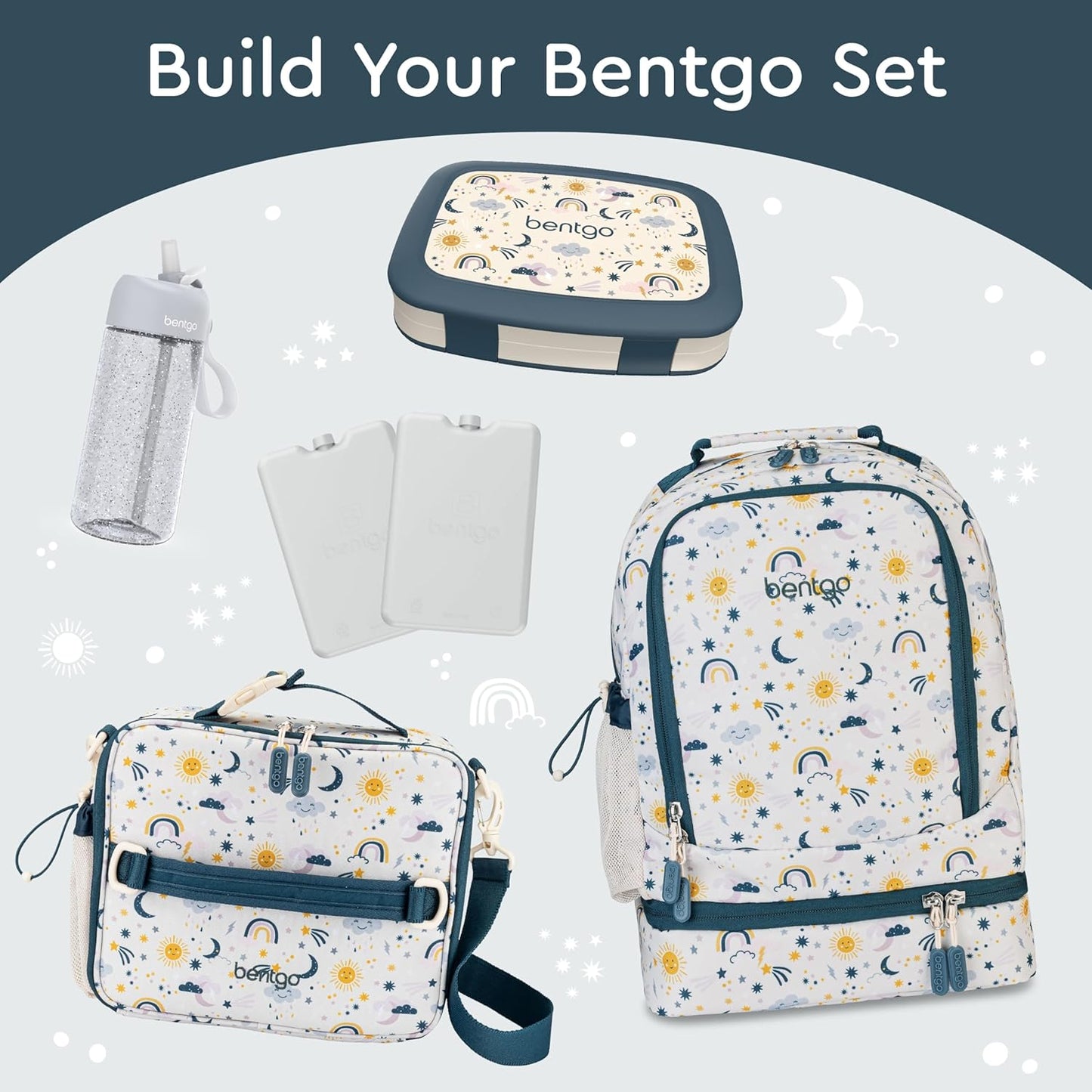 Bentgo Kids Prints Leak-Proof, 5-Compartment Bento-Style Kids Lunch Box - Ideal Portion Sizes for Ages 3 to 7 - BPA-Free, Dishwasher Safe, Food-Safe Materials - 2021 Collection (Llamas)