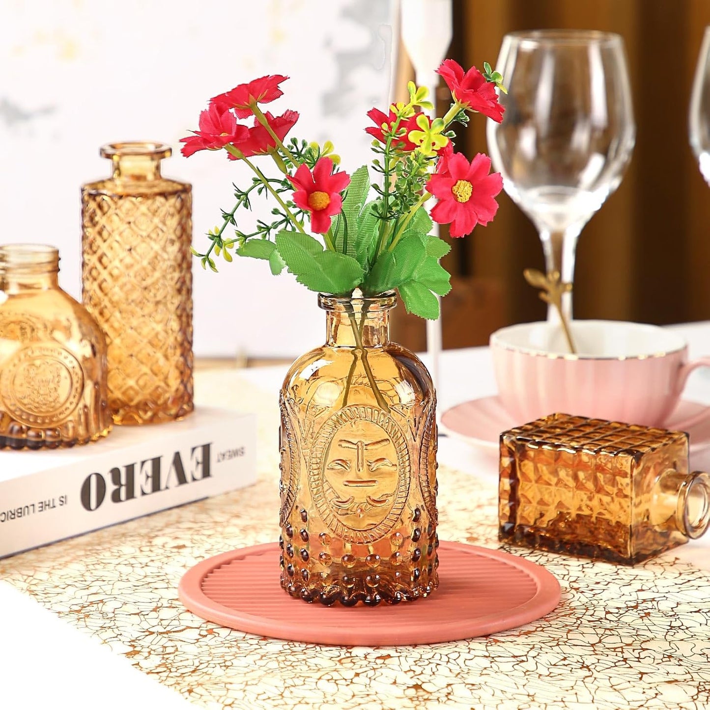 30 Pcs Mini Bud Vases As Wedding Centerpieces for Tables,Clear Bud Vases for Flowers,Small Flower Vases Suitable for Birthday Party,Anniversary,Wedding Reception,Baby Shower