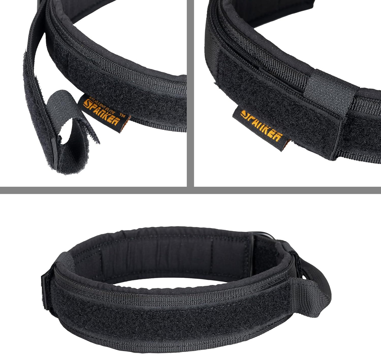EXCELLENT ELITE SPANKER Tactical Dog Collar Nylon Adjustable K9 Collar Military Dog Collar Heavy Duty Metal Buckle with Handle(Coyote Brown-XL)