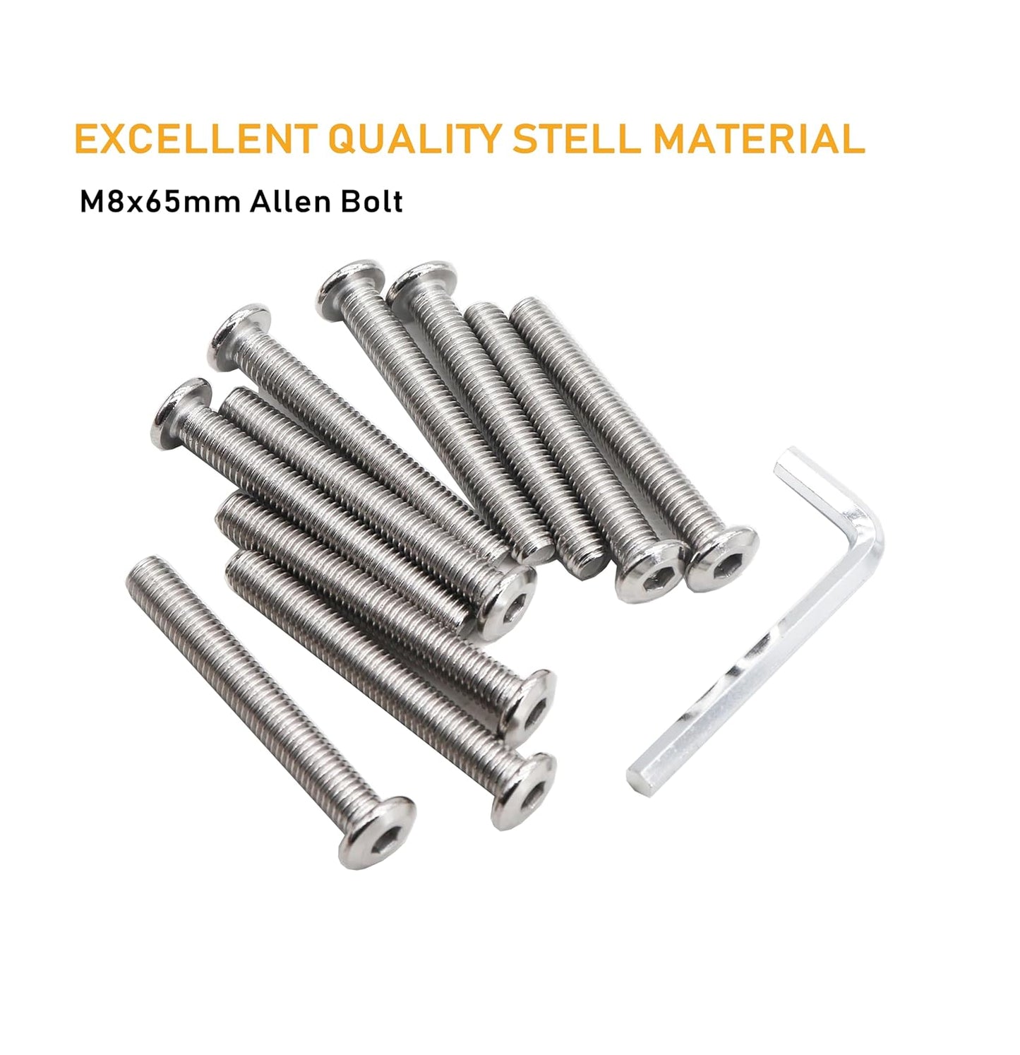 binifiMux 4pcs M10-1.25 x 70mm Serrated Flanged Hex Bolts Flange Hexagon Screws, Stainless Steel 18-8 (304), Plain Finish, DIN 6921