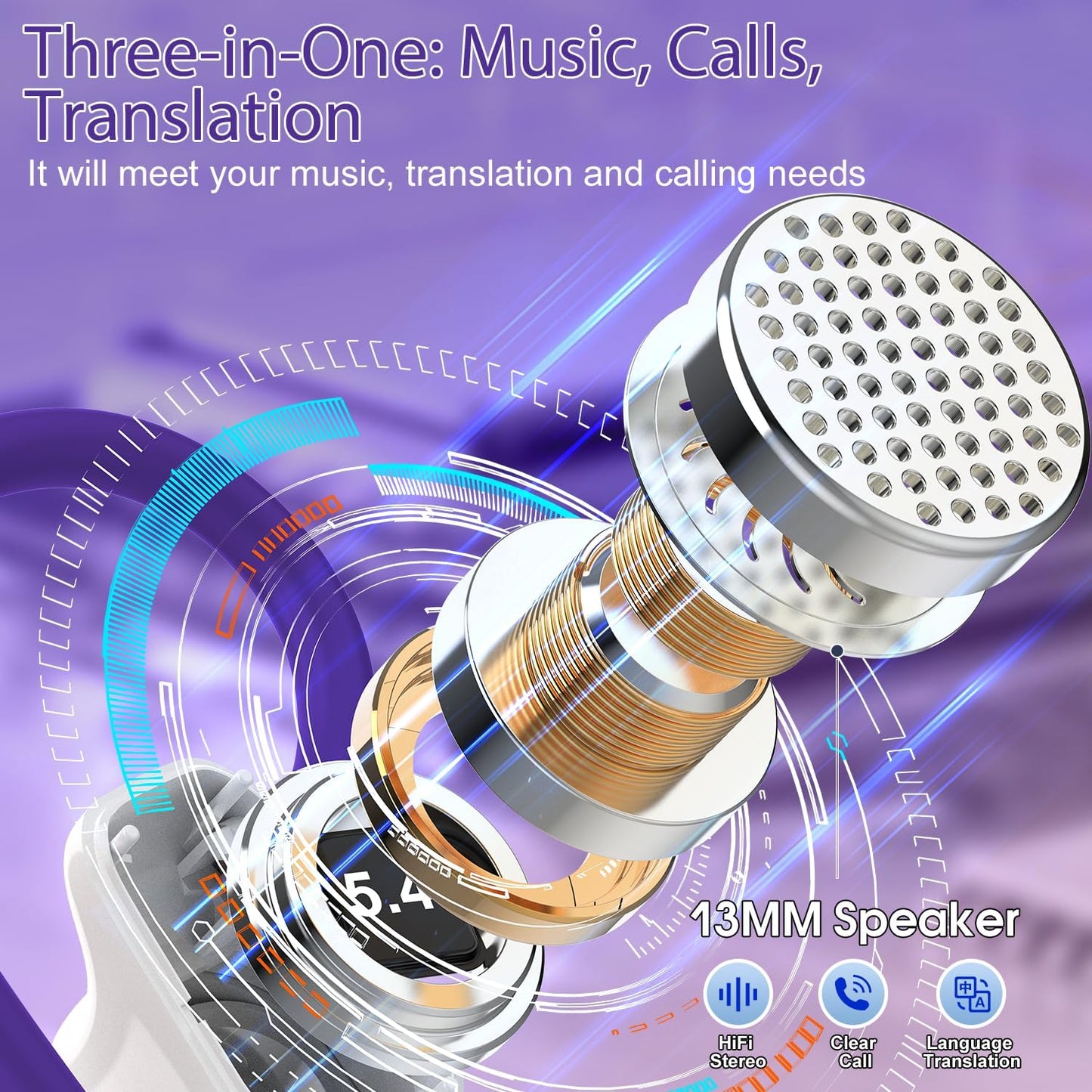 Purilite Select 3-in-1 AI Translator Earbuds – Speak, Connect, Understand the World