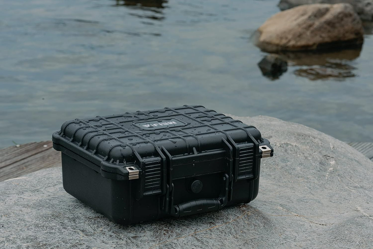 MEIJIA Portable All Weather Waterproof Protective Case,Hard Case,Camera Case with Customized Fit Foam,Fit Use of Drones,Camera,Equipments,Pistols,13.35 x11.63x5.98inches (Yellow)