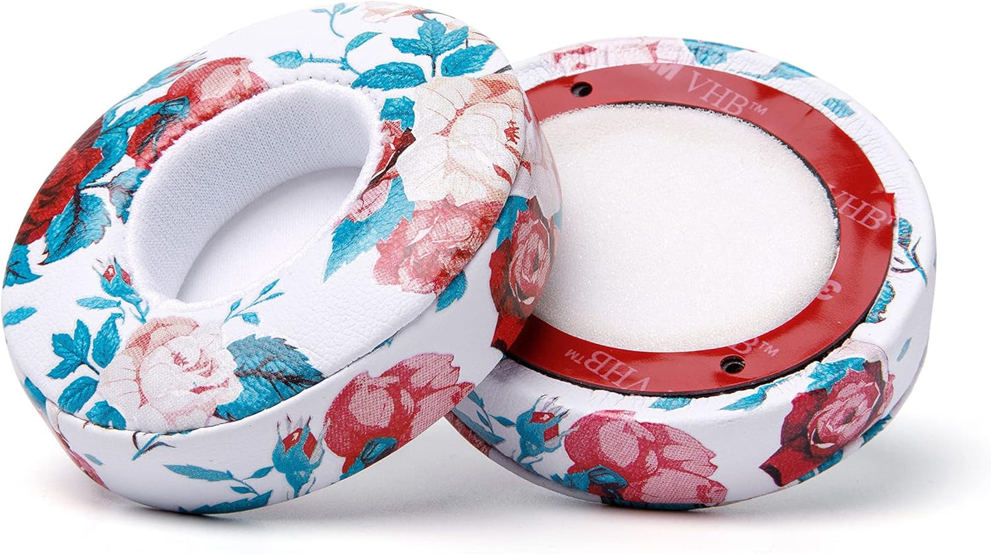WC Extra Thick Replacement Earpads for Beats Solo 2 & 3 by Wicked Cushions - Ear Pads for Beats Solo 2 & 3 Wireless ON-Ear Headphones - Soft Leather, Luxury Memory Foam, Strong Adhesive | White