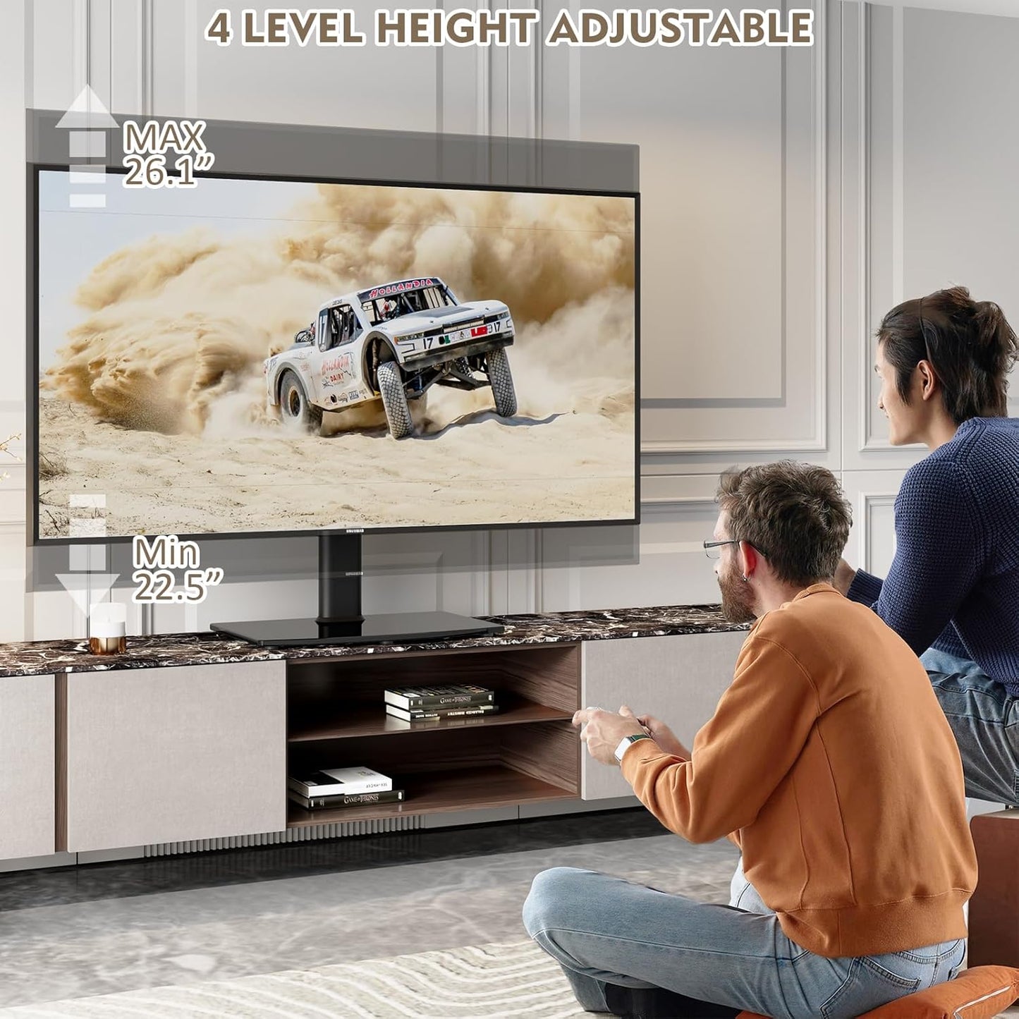 Purilite Select Swivel Tabletop TV Stand (27"–70")