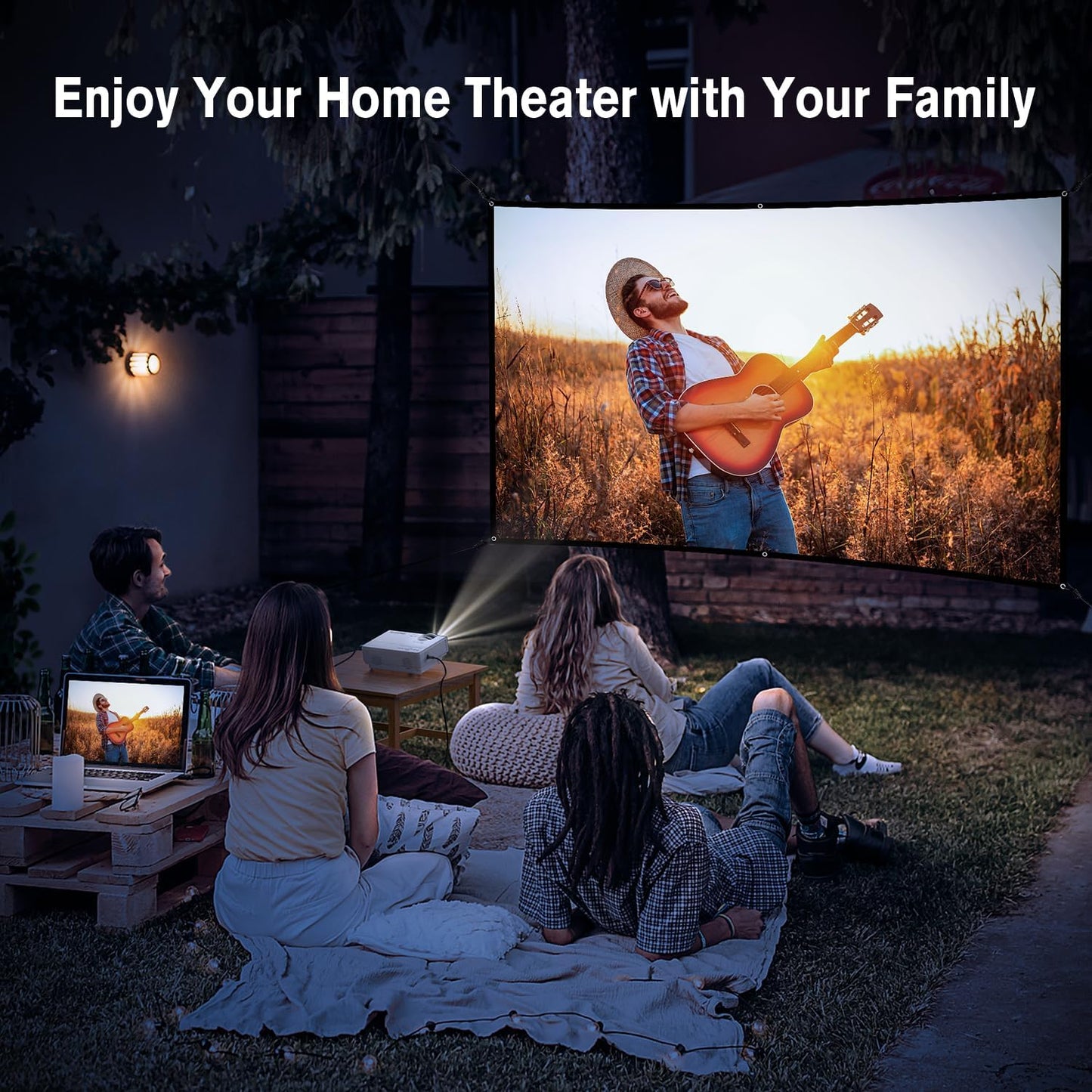 XuanPad Projector, 2023 Upgraded Mini Projector, Portable Video Projector HD 1080P Supported, 55000 Hours Home Projector, Compatible with TV Stick, HDMI, VGA, USB, AV, Laptop, iPhone, Android, White