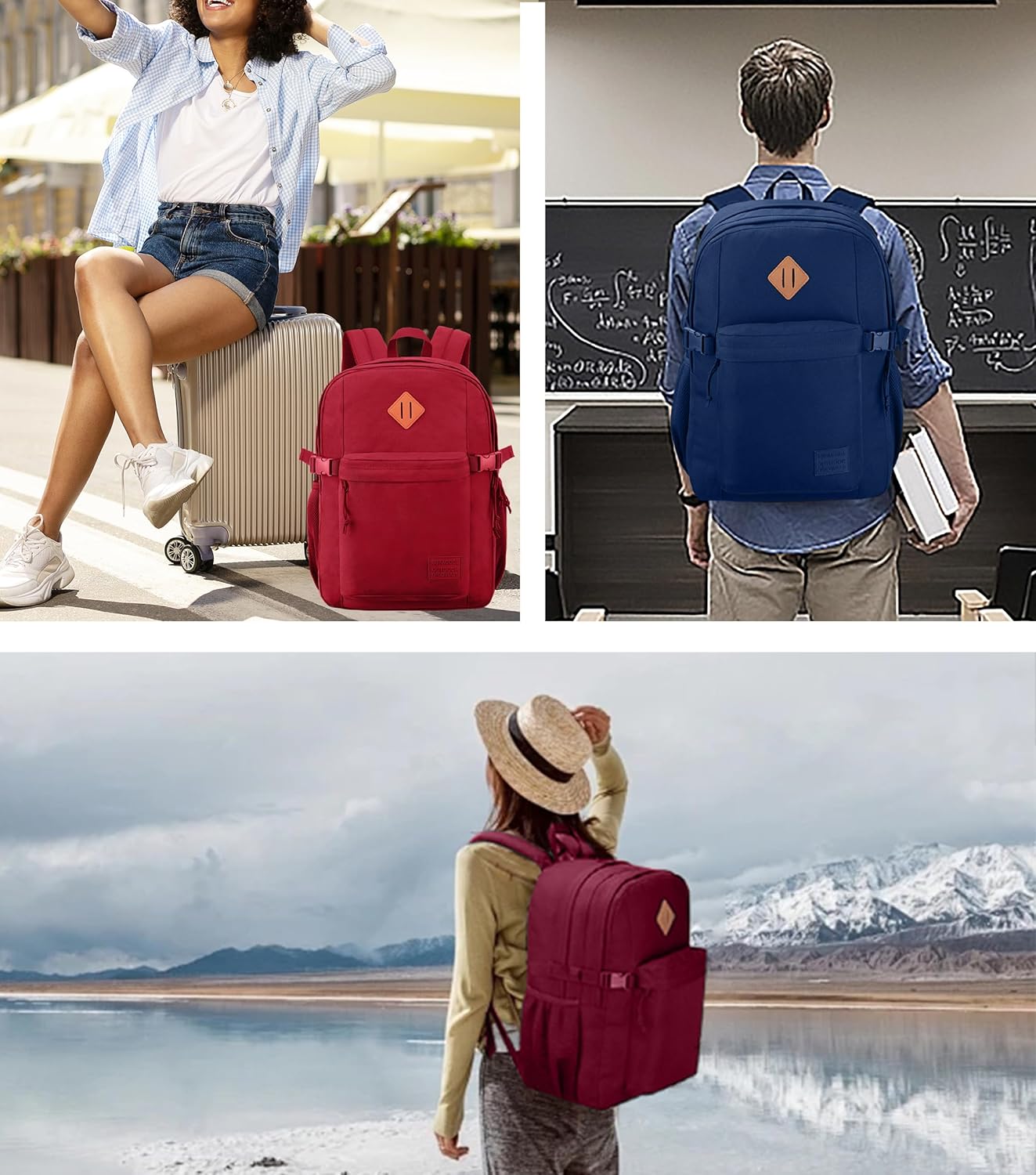 SUPACOOL Lightweight Casual Backpack for Men and Women, Large Backpack for School Boys and Girls