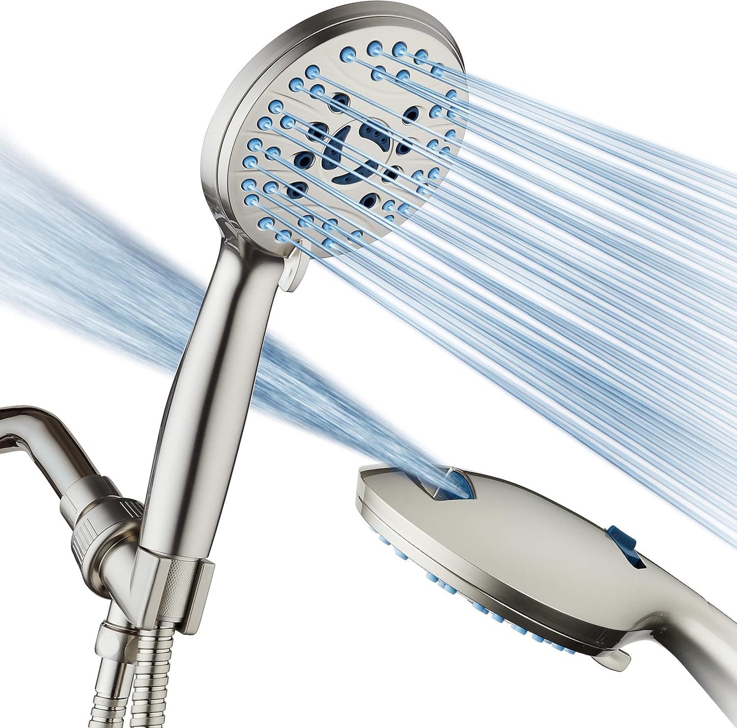 Purilite Select 8-Setting Handheld Shower Head – High Pressure, Self-Cleaning, Total Shower Hygiene System