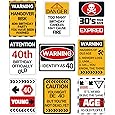 50th Birthday Party Decorations - 9PCS Wall Signs Funny Tags for Adults 50 Years Old Party Decor 50 Zone Table Centerpieces Yellow Caution Logos on Door Windows Yard Garden Banner Tea Party Supplies - PuriLite