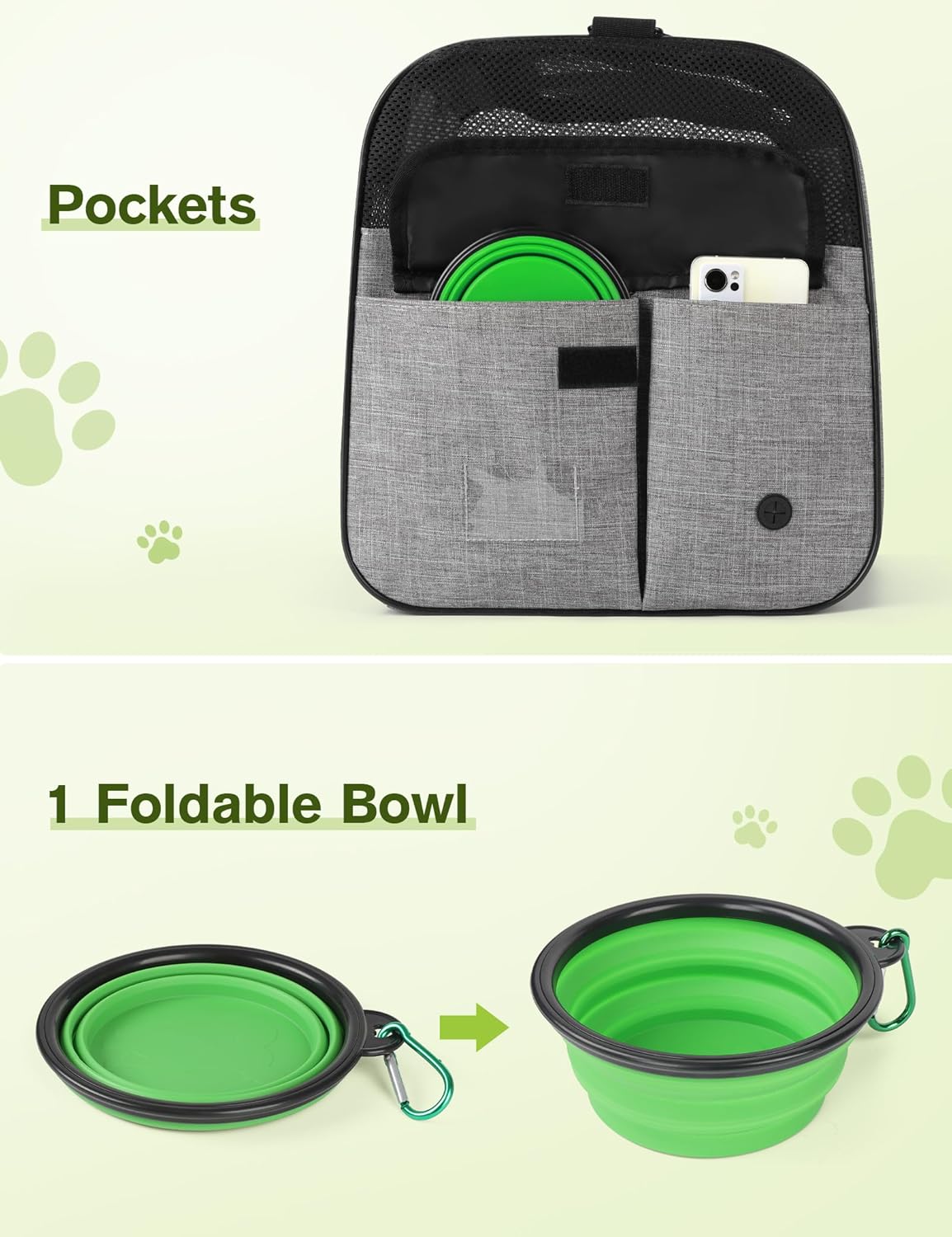 Pecute Cat Carrier Dog Carrier up to 15lbs,Pet Carrier for Cats and Puppies with Foldable Bowl, Soft-Sided Bag with Breathable Mesh, Suitable for Long and Short Trips Travel Camping Outdoor