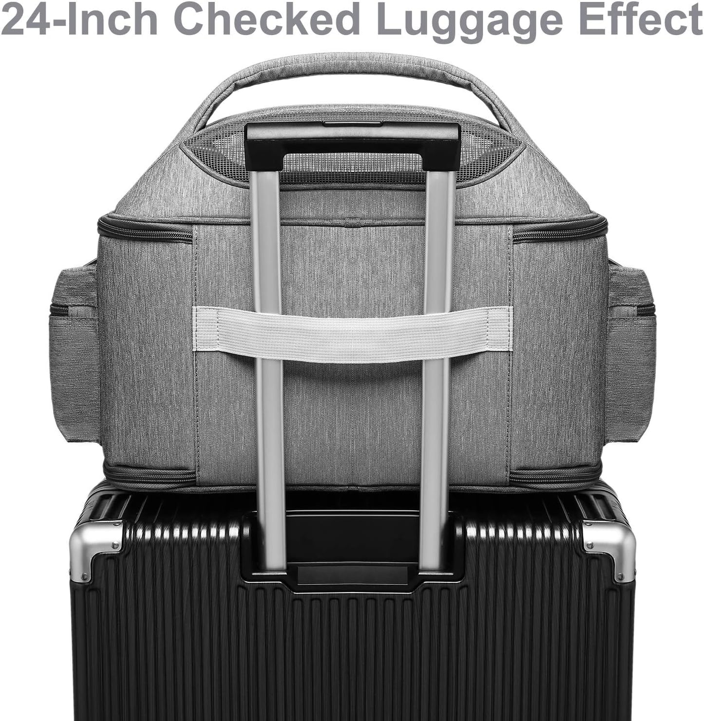 Large Pet Carrier for Cat and Small Dog, Fits 20 lbs Fat Cat, Soft-Sided Pet Travel Carrier, Cat Bed