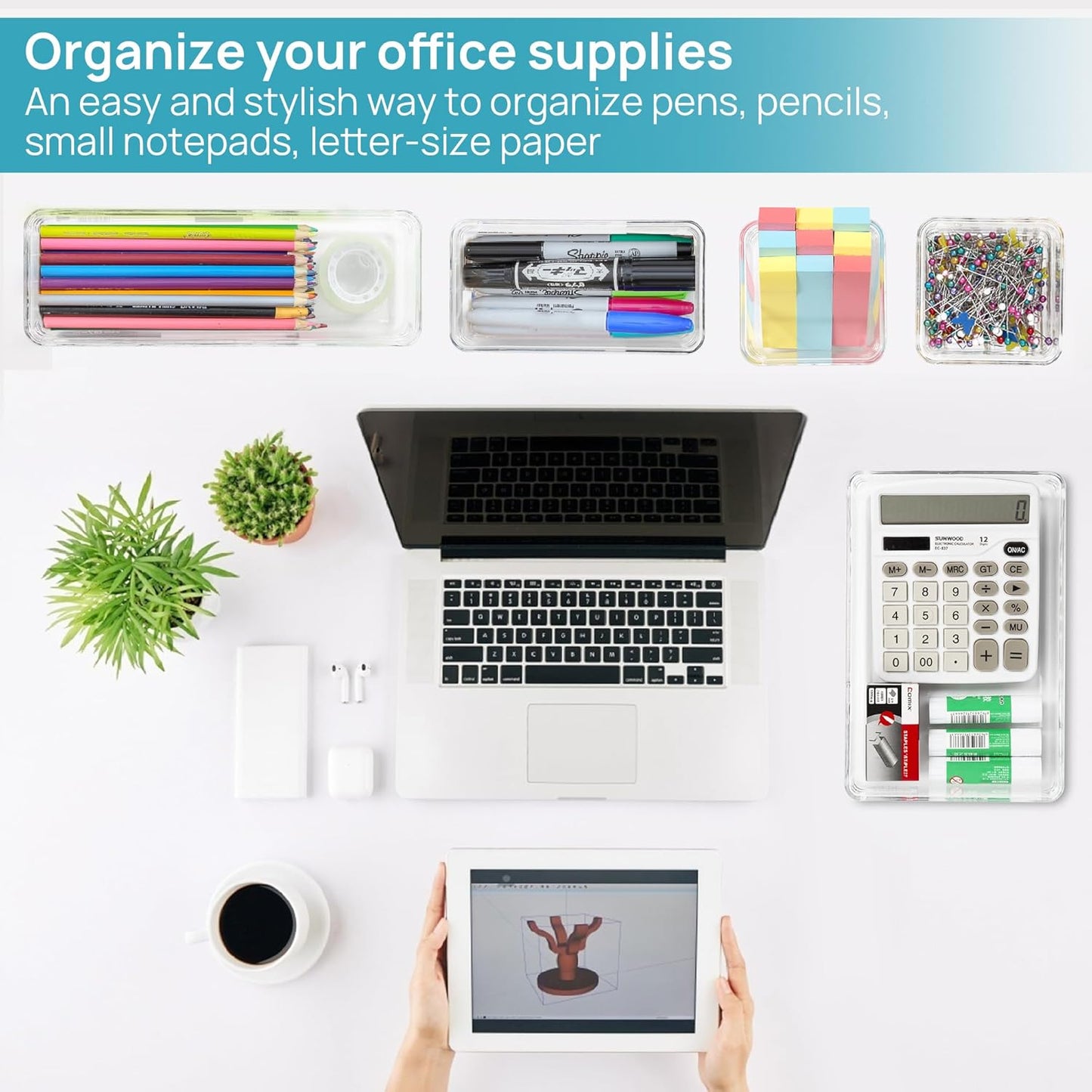 Purilite Select Clear Drawer Organizer Set