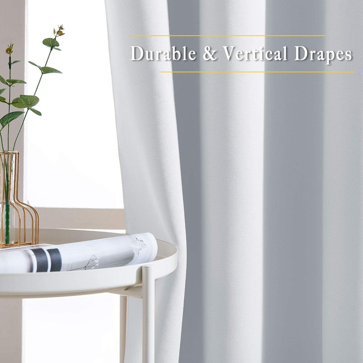 NICETOWN Blackout Curtains 2 Panels for Bedroom- Thermal Insulated Grommet Blackout Curtains 63 Inches Long for Living Room/Kitchen Rideaux occultants (2 Panels, W42 x L63 -Inch,Grey) - PuriLite