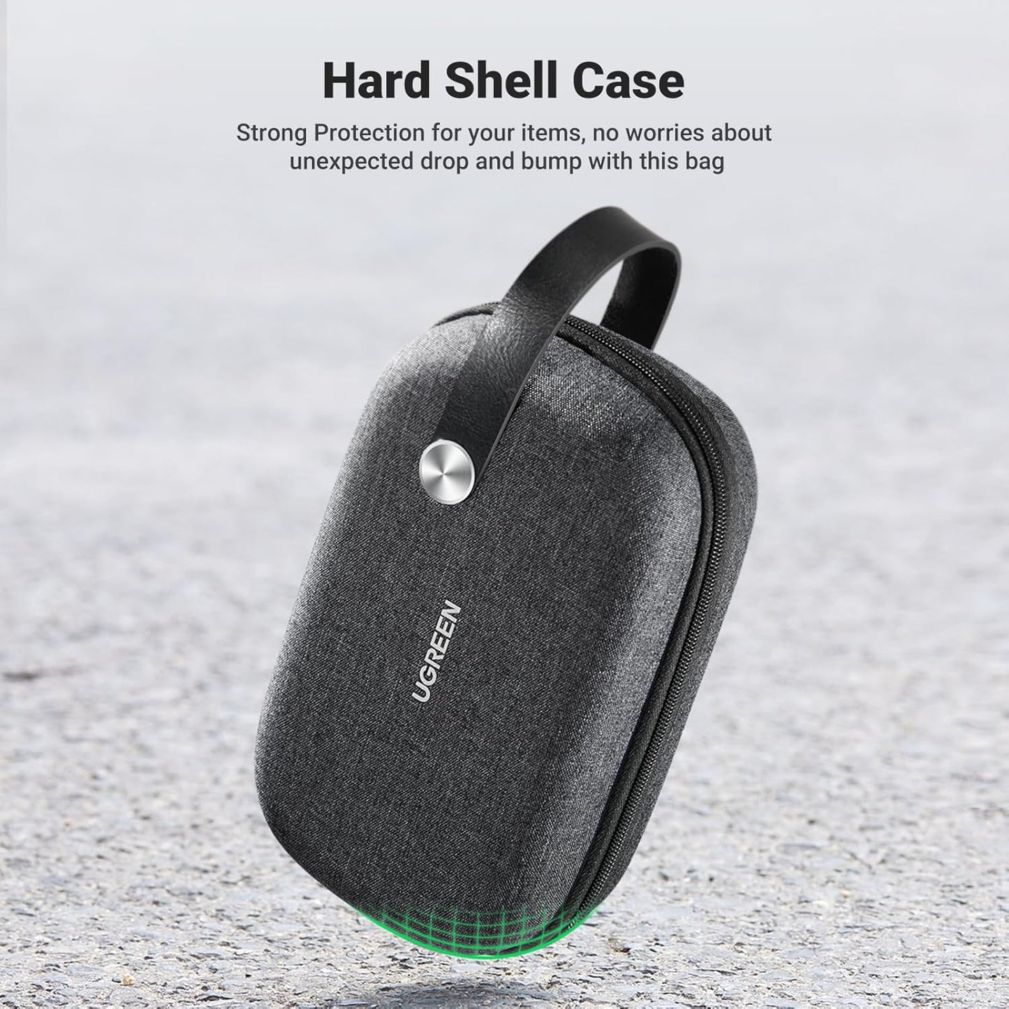 UGREEN Travel Case Universal Electronic Accessories Bag Cable Organizer Portable Carrying Pouch for Mini Speaker, USB Cable, Memory Cards, Power Bank, Hard Drive, Charger, Cosmetics, and More
