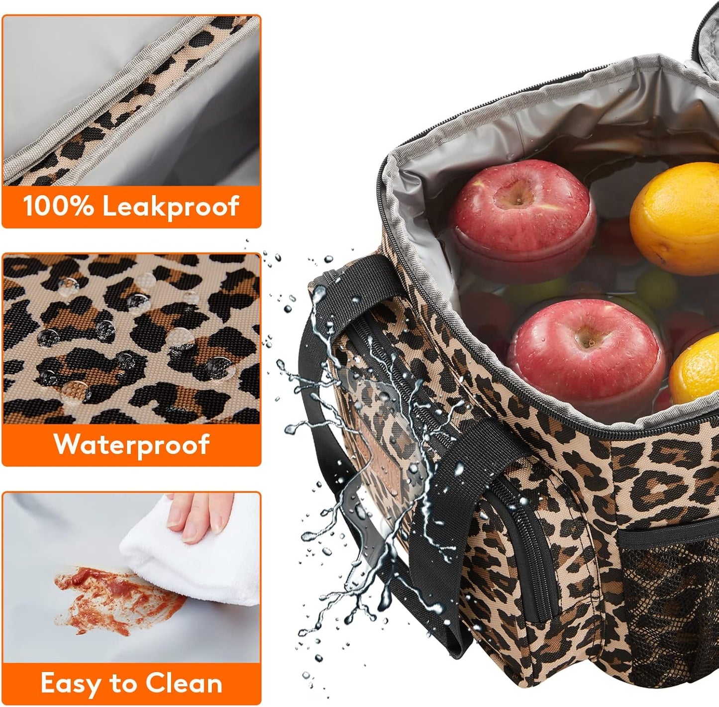 Lifewit Large Lunch Bag for Adults, 24-Can 15L Insulated Lunch Box Leakproof Soft Cooler Cooling Tote for Men Women, Waterproof Reusable Cooler Bags for Work Office Outdoor Picnic Camping, Black