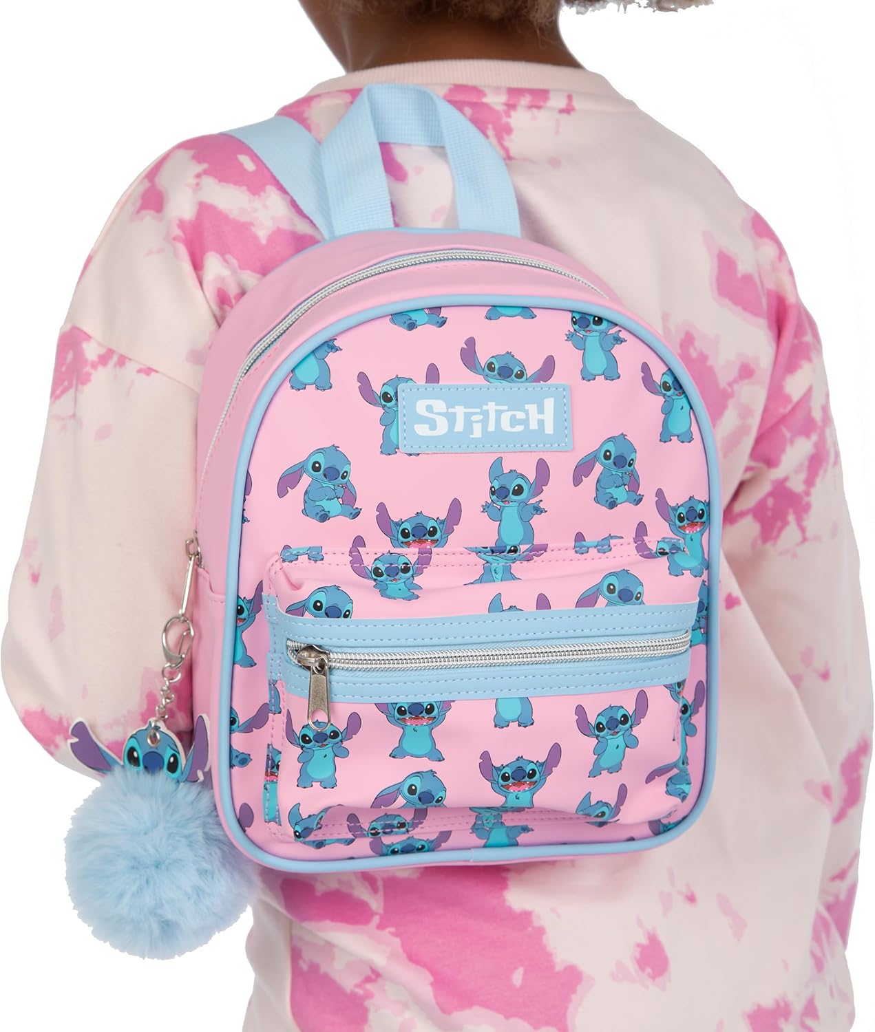 Disney Mini Backpack With Stitch Keychain | Girls Lilo And Stitch Bag | Mini Backpack For Girls | One Size Pink