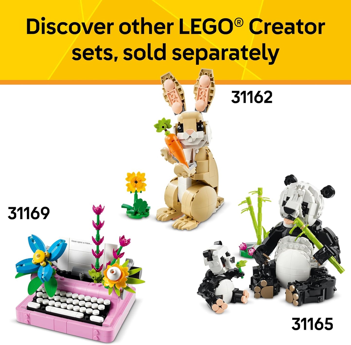 LEGO Creator 3 in 1 Playful Cat Toy - Building Toy with 3 Building Options, Cat, Dog, or Pigeon - Animal Figures for Kids, Girls and Boys, Ages 8+ - Gift Idea for Birthday - 31163