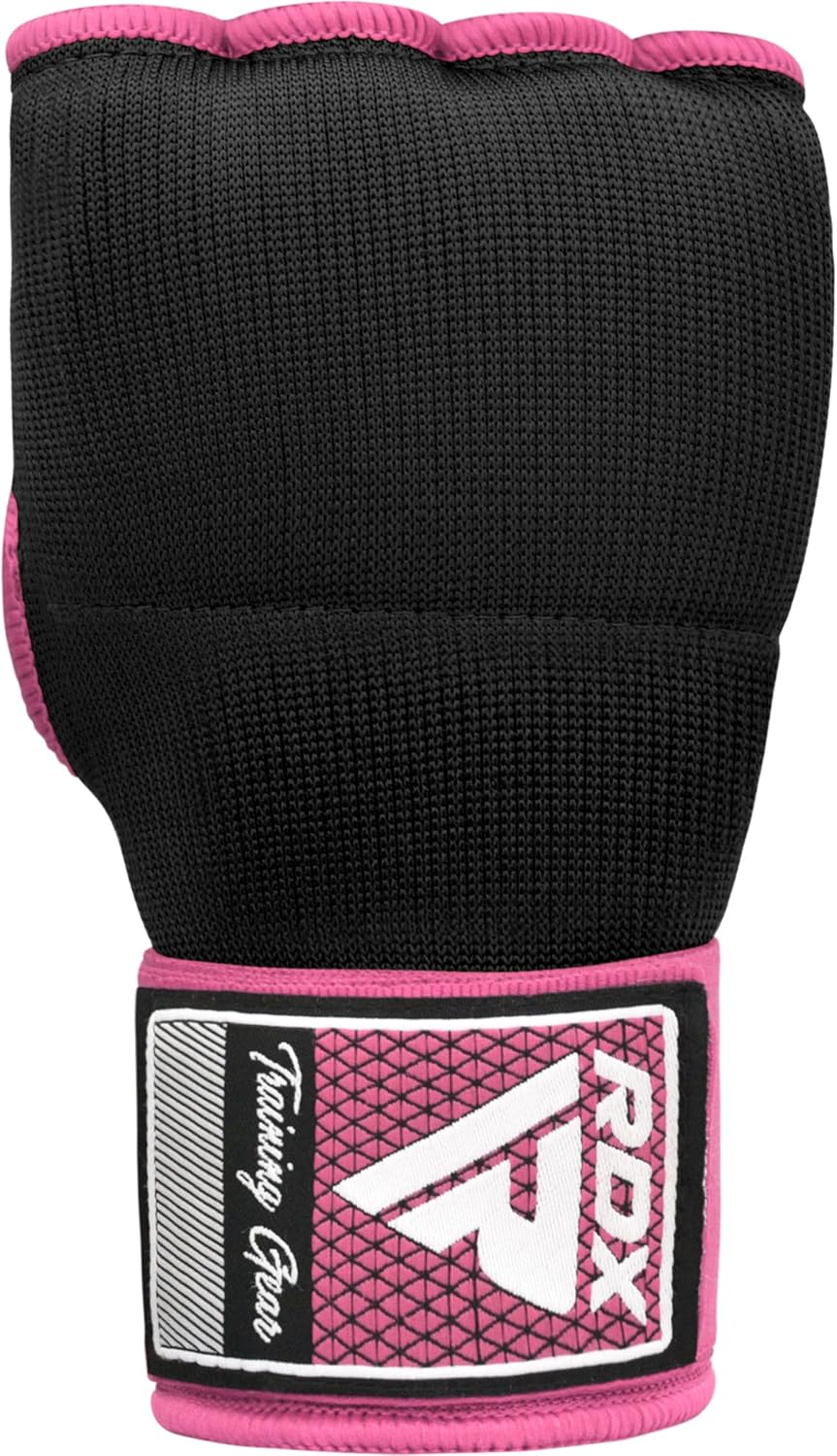 RDX Gel Boxing Hand Wraps Inner Gloves, Quick 100cm Long Wrist Straps, Elasticated, Padded Fist Hand Protection, Muay Thai MMA Martial Arts Punching Speed Bag Training Bandages, Under Mitts Handwraps
