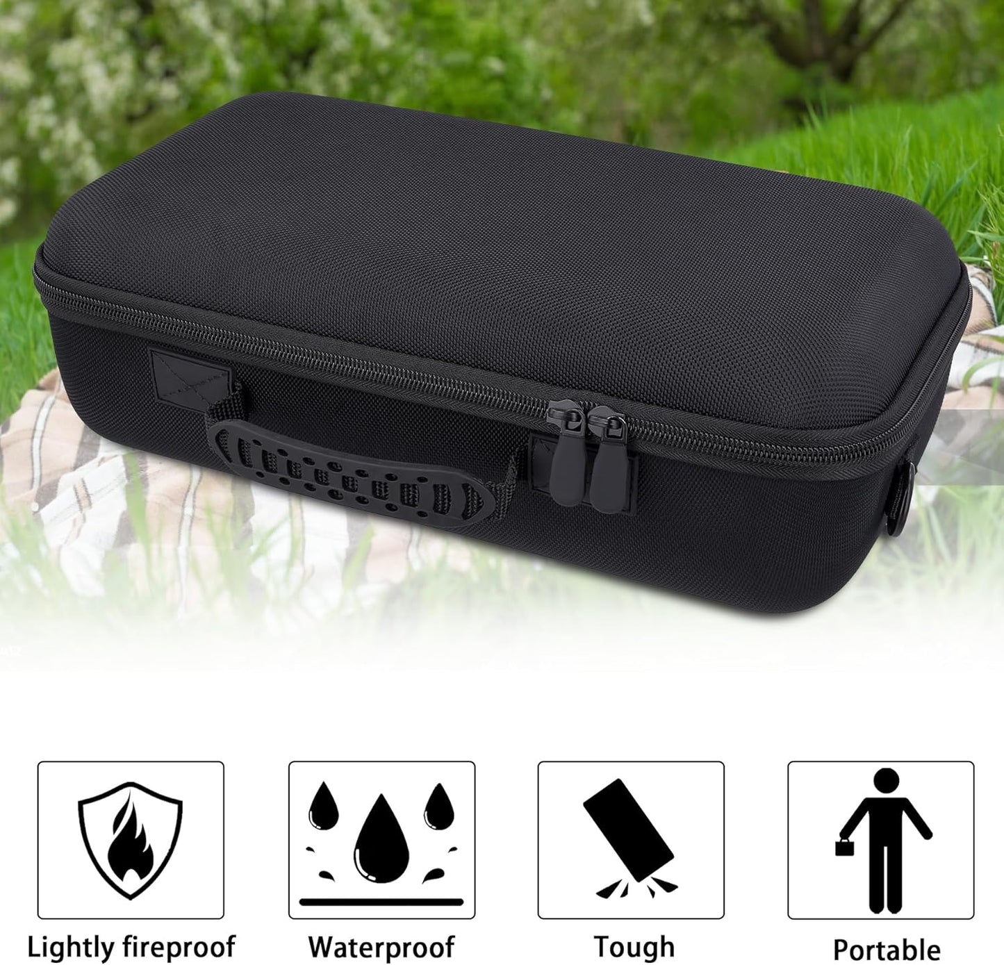 Bose SoundLink Max Portable Speaker Hard Protective Case, Portable Travel Case with Shoulder Strap and Handle (Black Case) - co2CREA