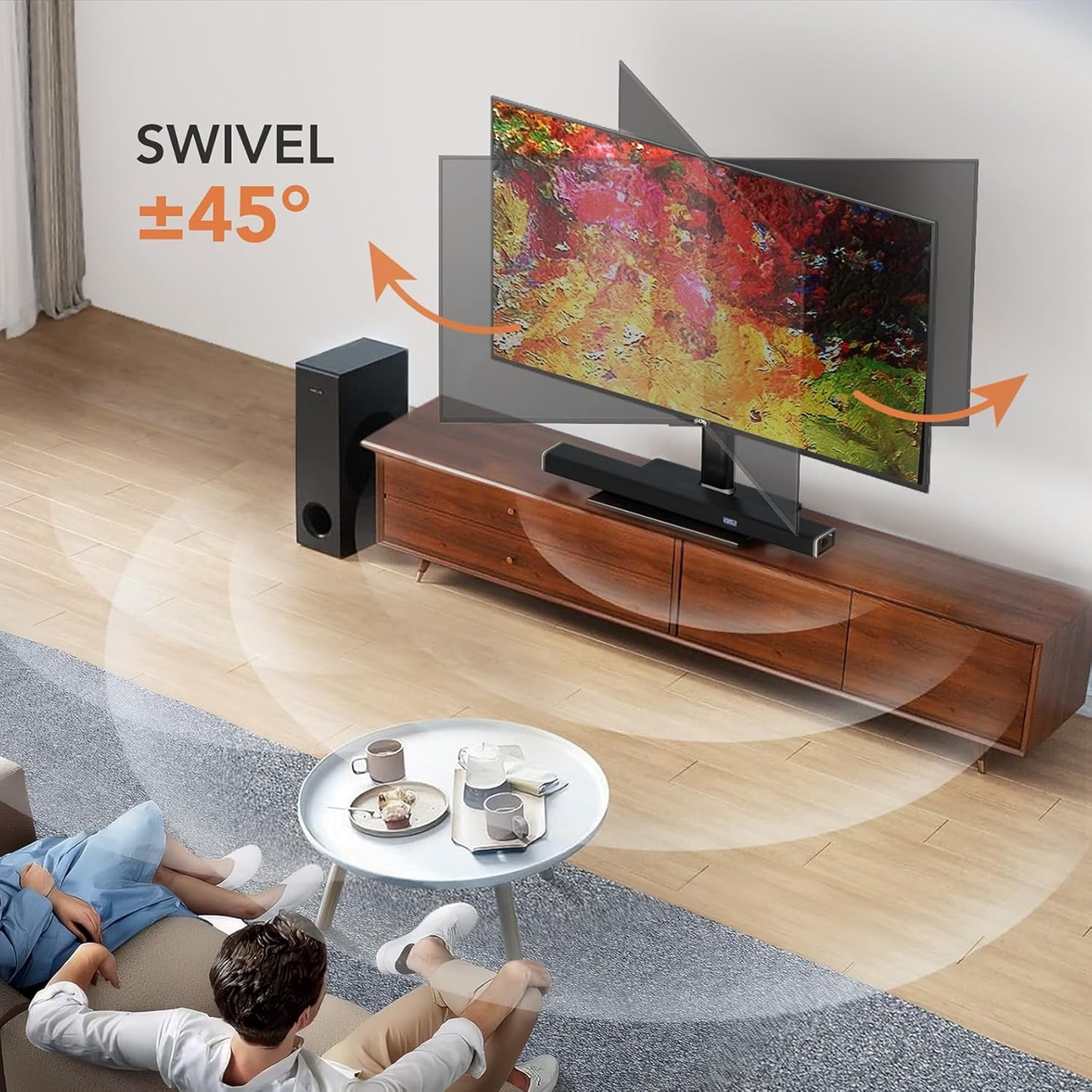 Purilite Select Universal Swivel Tabletop TV Stand