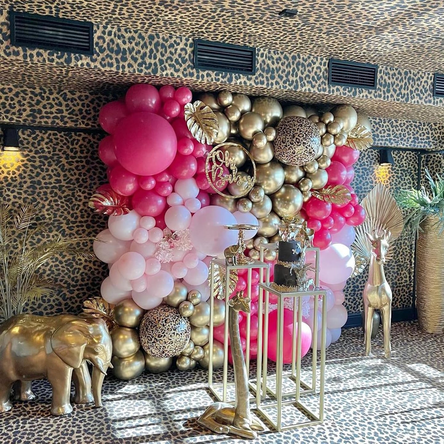Gold Metallic Chrome Latex Balloon Arch Kit, 102PCS 18In 12In 10In 5In Arch Garland For Festival Picnic, Engagement, Wedding, Birthday Party, Gold Theme Anniversary Decoration With 33FT Ribbon