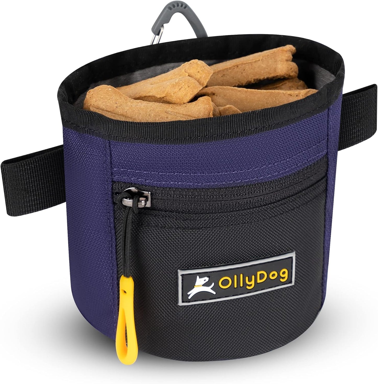 OllyDog Goodie Treat Bag, Dog Treat Pouch, Waist Belt Clip for Hands-Free Training, Magnetic Closure, Dog Training and Behavior Aids, Three Ways to Wear (Palm)