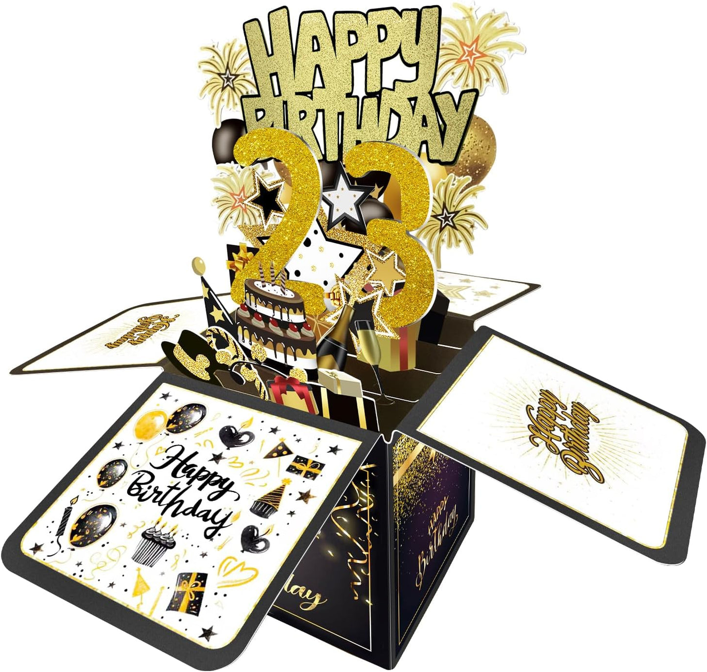 70th Birthday Card, 70th Birthday Decorations for Women Men, Happy Birthday 3D Cards for 70 Year Old Grandpa Grandma, Birthday Gift Box for Mother Dad