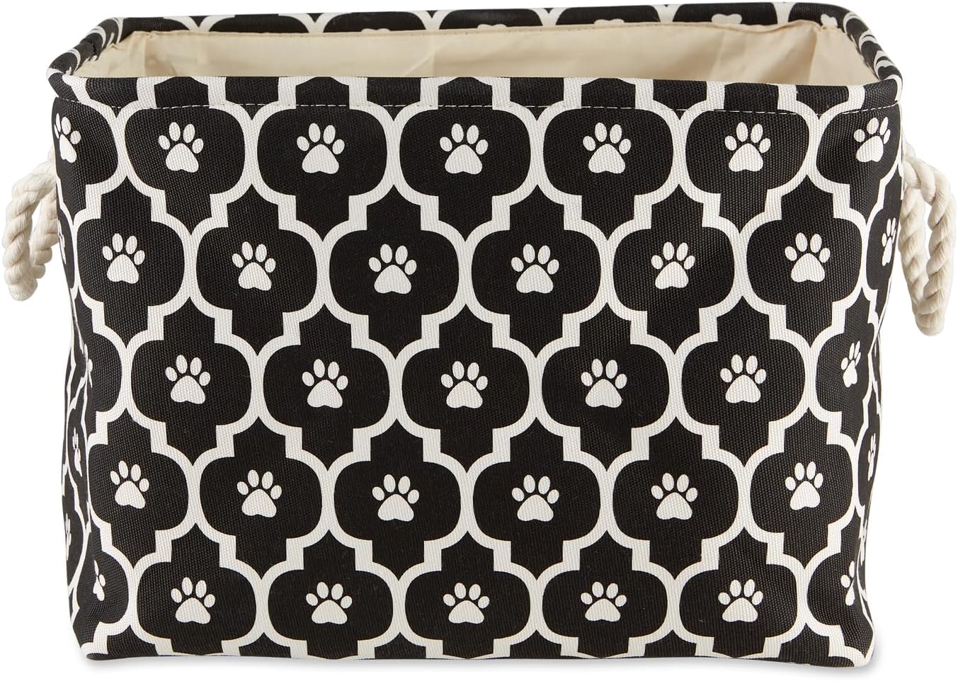 DII Bone Dry RoundSmall Pet Toy and Accessory Storage Bin, 12"(Dia) x9(H), Collapsible Organizer Storage Basket for Home Decor, Pet Toy, Blankets, Leashes and Food-Gray Stripes