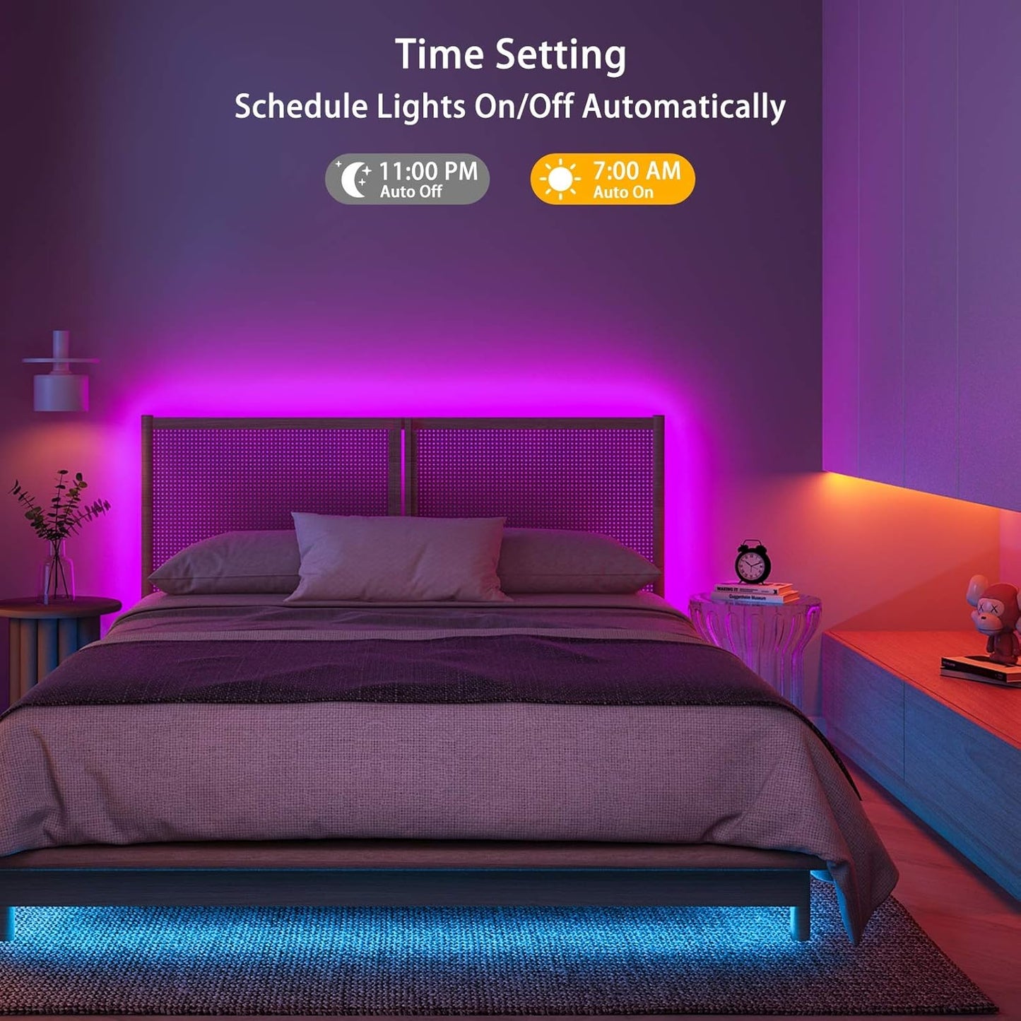 Purilite Select 2-Port RGB LED Strip Light Controller – Bluetooth App Control, Music Sync, Power Adapter Included