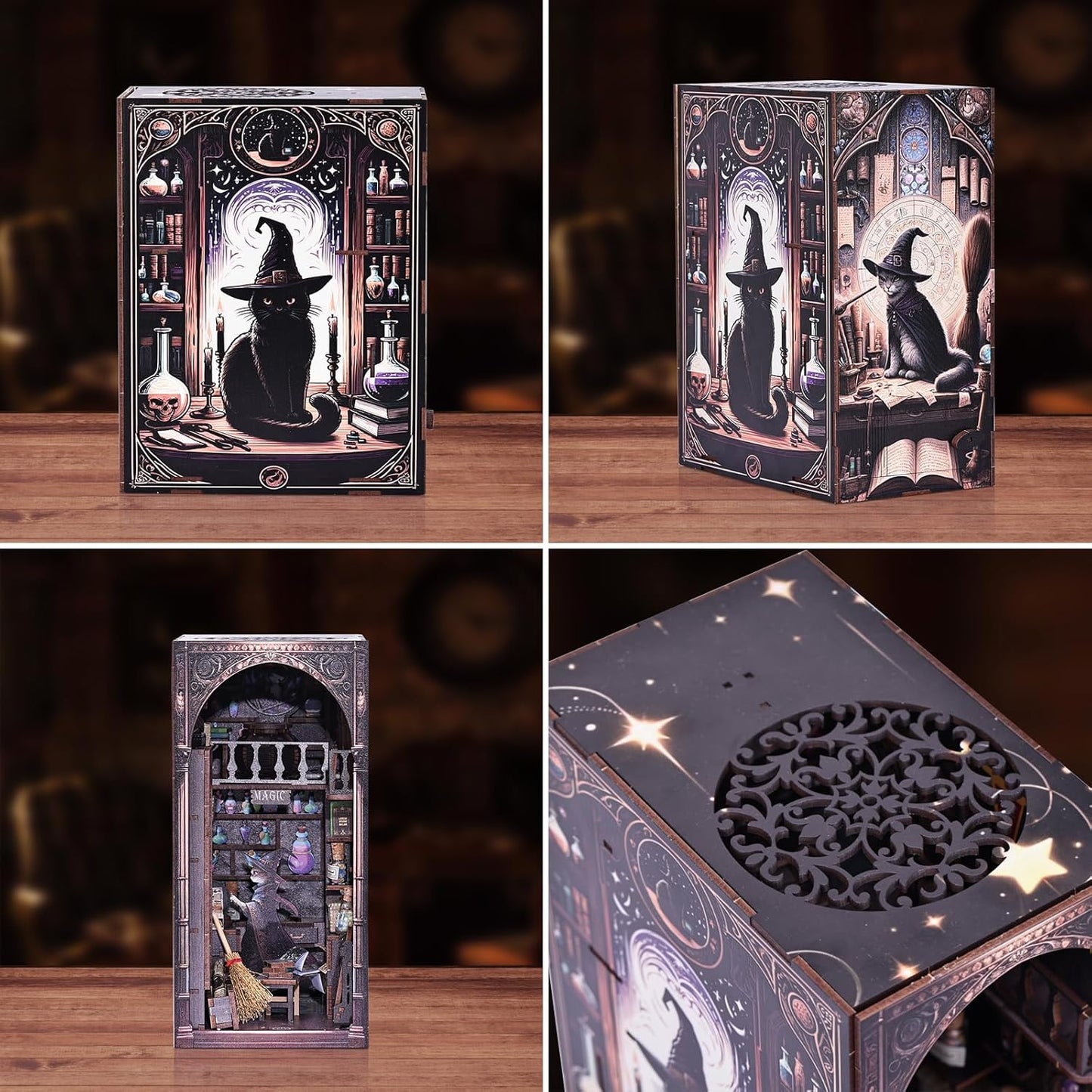 Purilite Select Magic Wizard Cat 3D Book Nook Kit