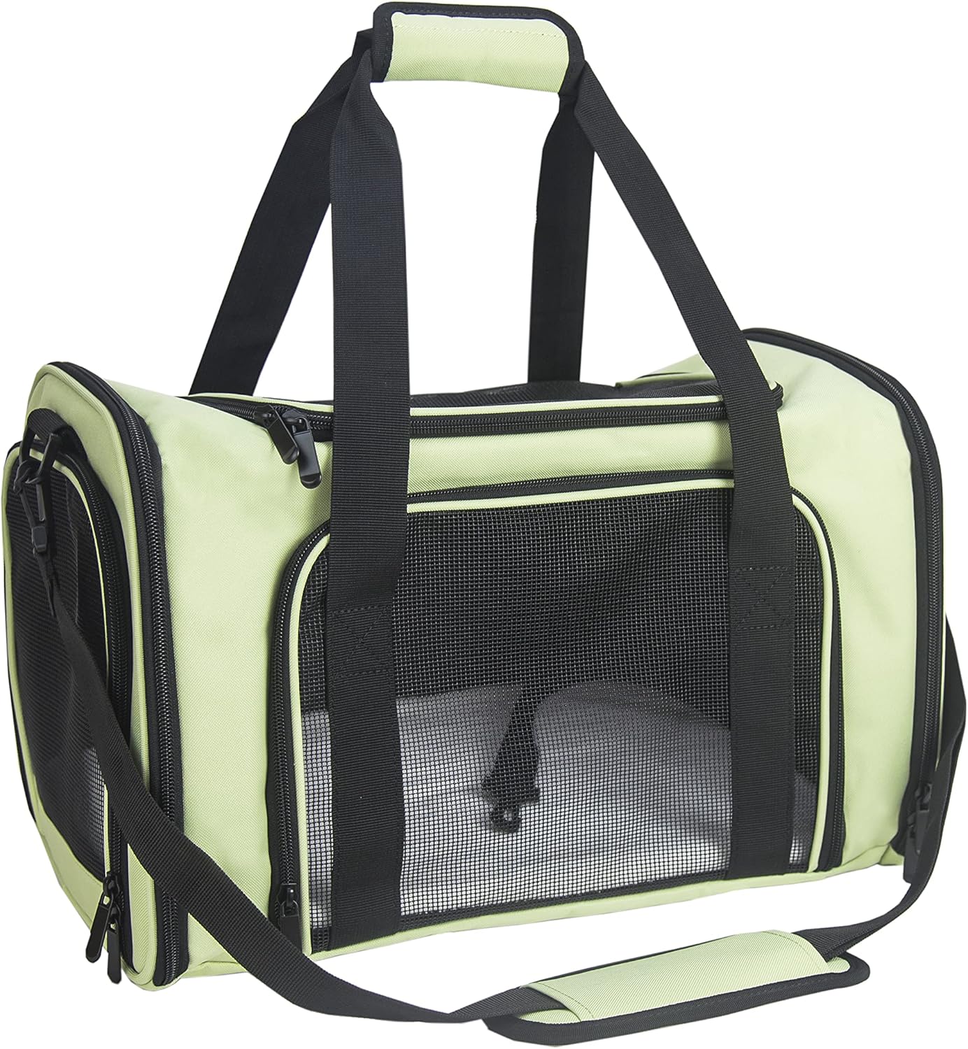 NextFri Soft Sided Carrier for Cats Dogs,TSA Airline Approved Collapsible Travel Pet Carrier (Magenta, Medium)
