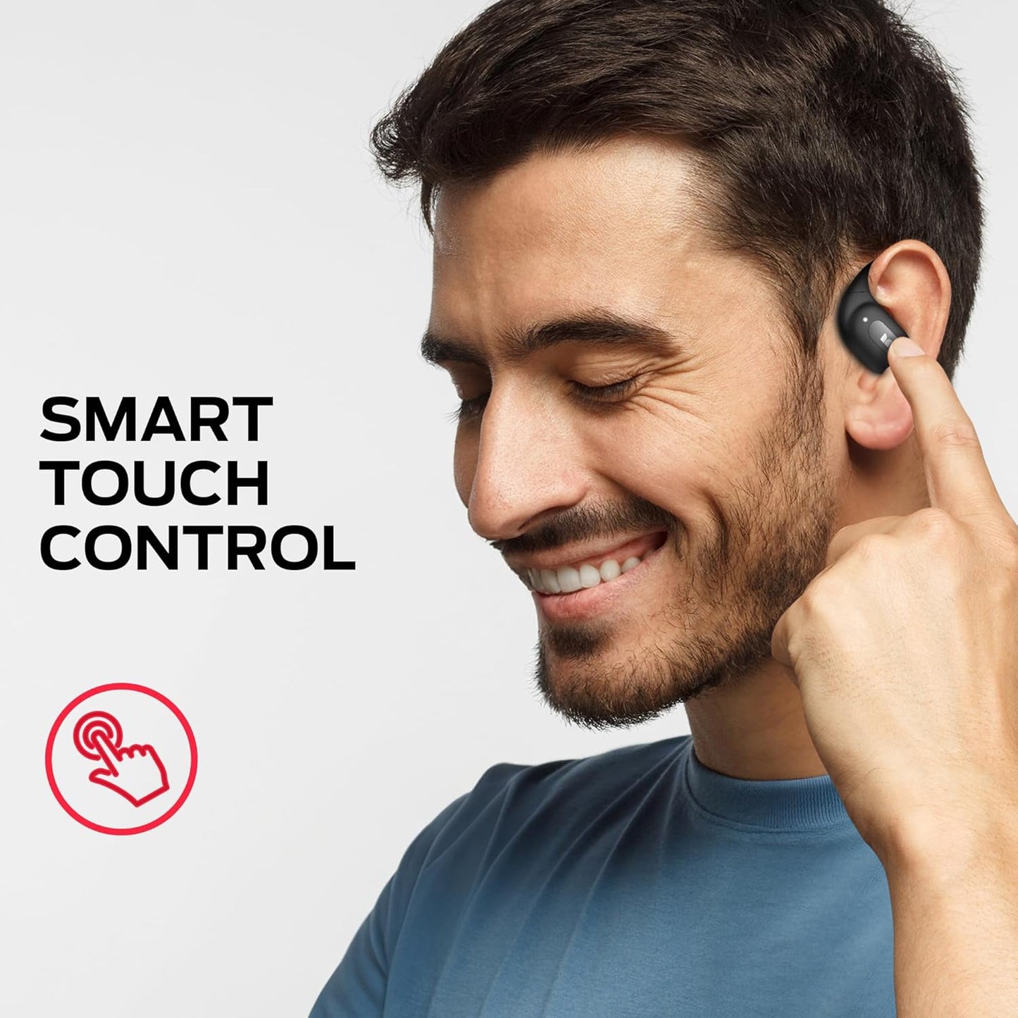 Monster Open Ear AC317 Headphones, Bluetooth 5.4 Wireless Headphones with Stereo Sound, Crystal Clear Calls, 24H Playback, Type-C Charging, Touch Control, Sweat Resistant Open Ear Wireless Earbuds