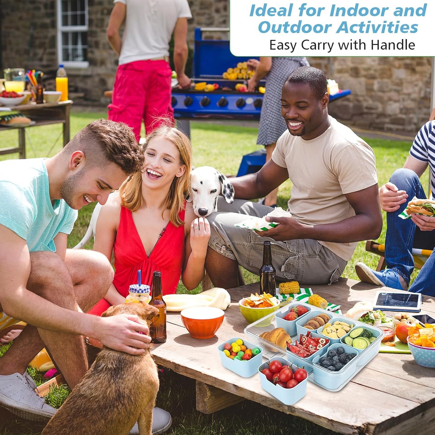 Purilite Select Clear Compartmentalized Snack Box