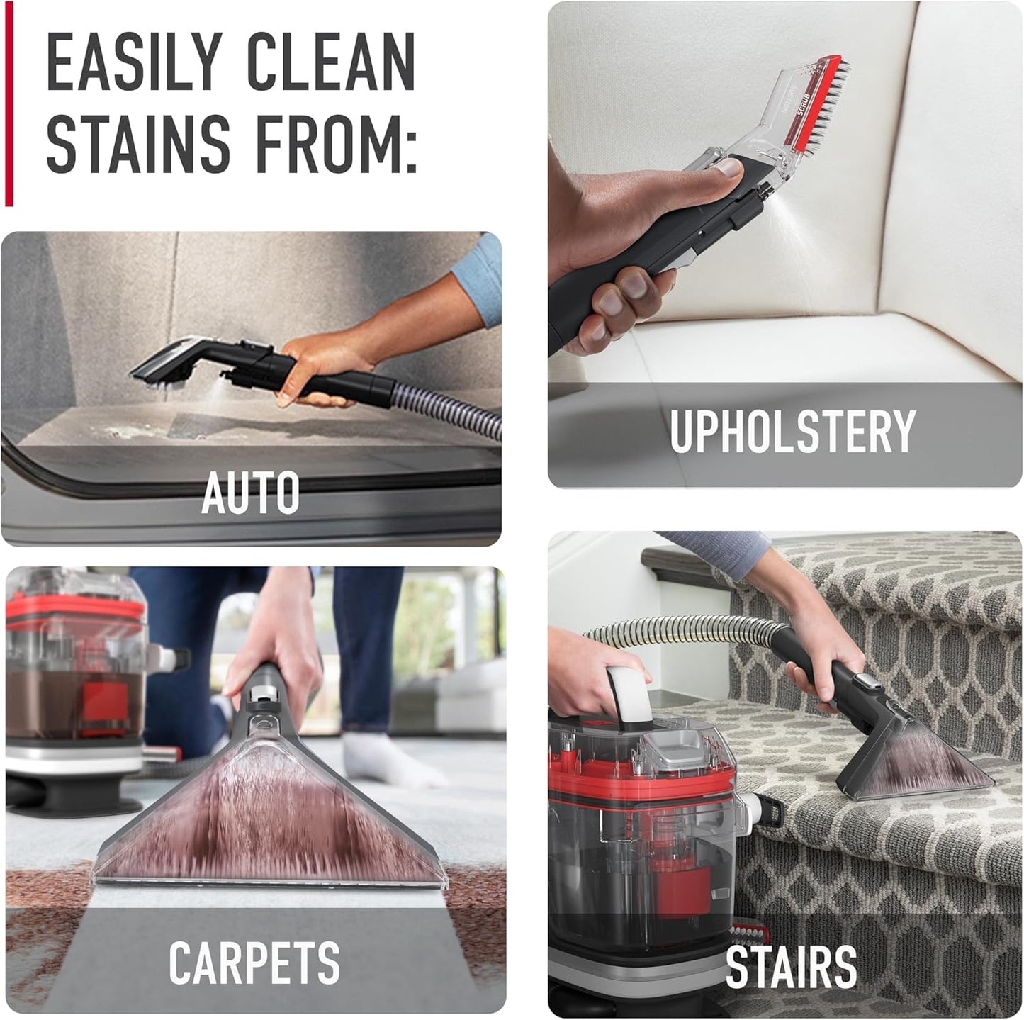 Hoover CleanSlate Carpet & Upholstery Spot Cleaner, Stain Remover, Portable, FH14000V, White