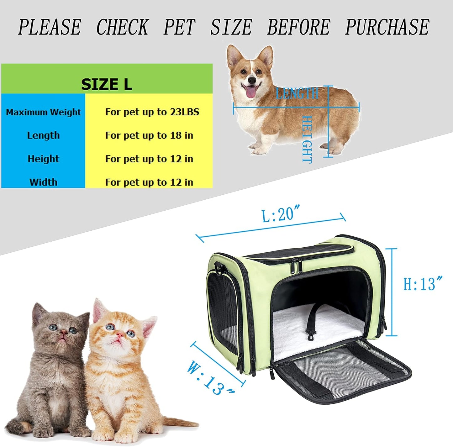 NextFri Soft Sided Carrier for Cats Dogs,TSA Airline Approved Collapsible Travel Pet Carrier (Magenta, Medium)