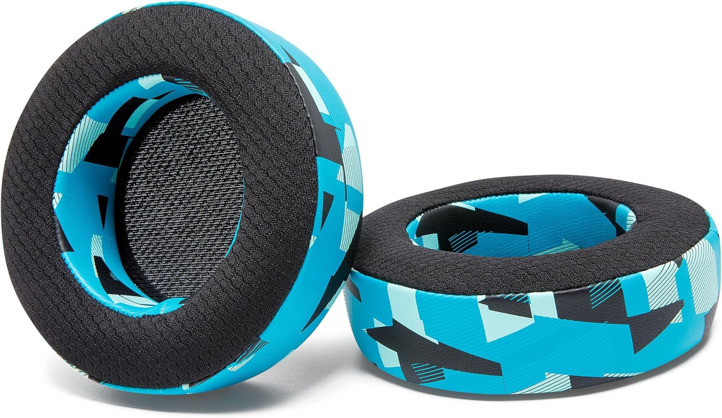 WC Freeze Virtuoso - Hybrid Fabric Cooling Gel Replacement Earpads for Corsair Virtuoso Gaming Headset, Made by Wicked Cushions, Improved Durability, Thickness and Sound Isolation |90s Black