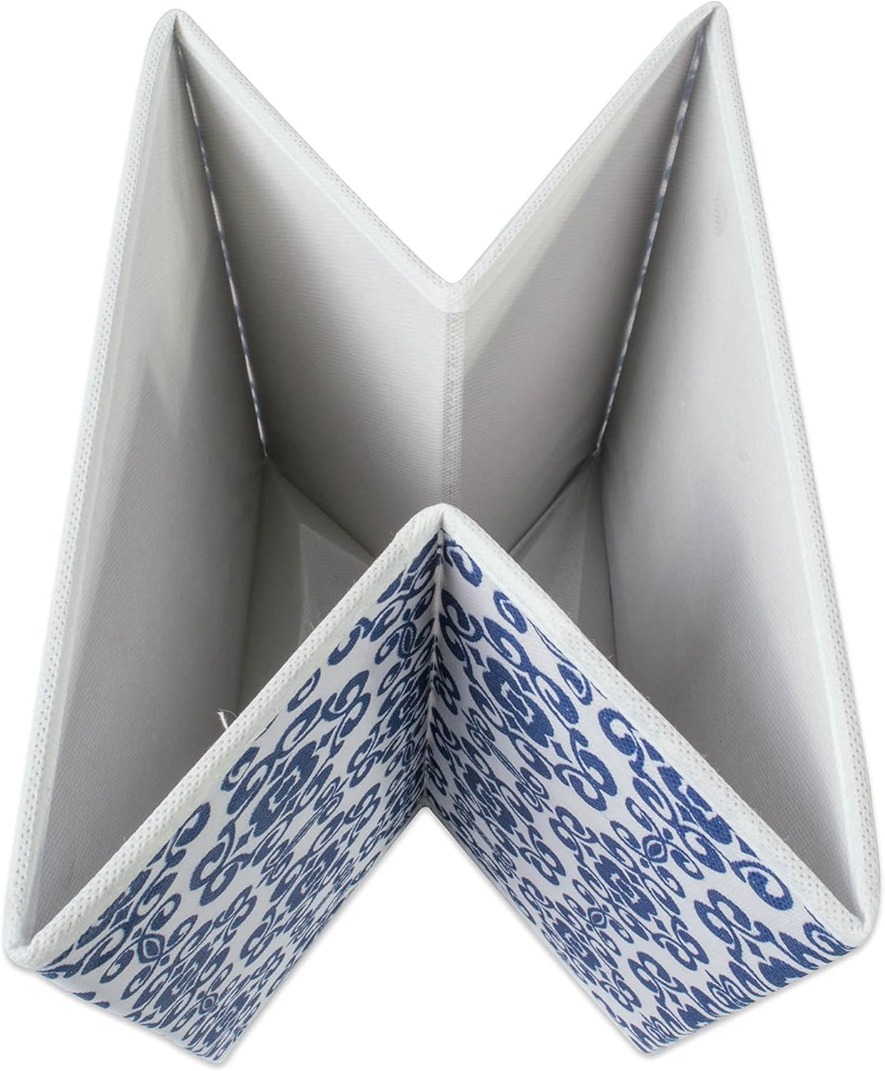 DII Foldable Fabric Storage Containers for Nurseries, Offices, Closets, Home Decor, Cube Organizers & Everyday Storage Needs, (Large - 11 x 11 x 11) Scroll Nautical Blue - Set of 2