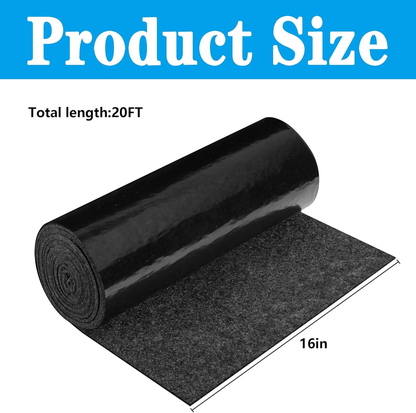 12inch x 20ft Boat Trailer Bunk Carpet - Marine Trailer Bunk Carpet - Trailer Boat Bunk Padding for Outdoor Boat Trailer Jet Ski Ramp Garage Dock