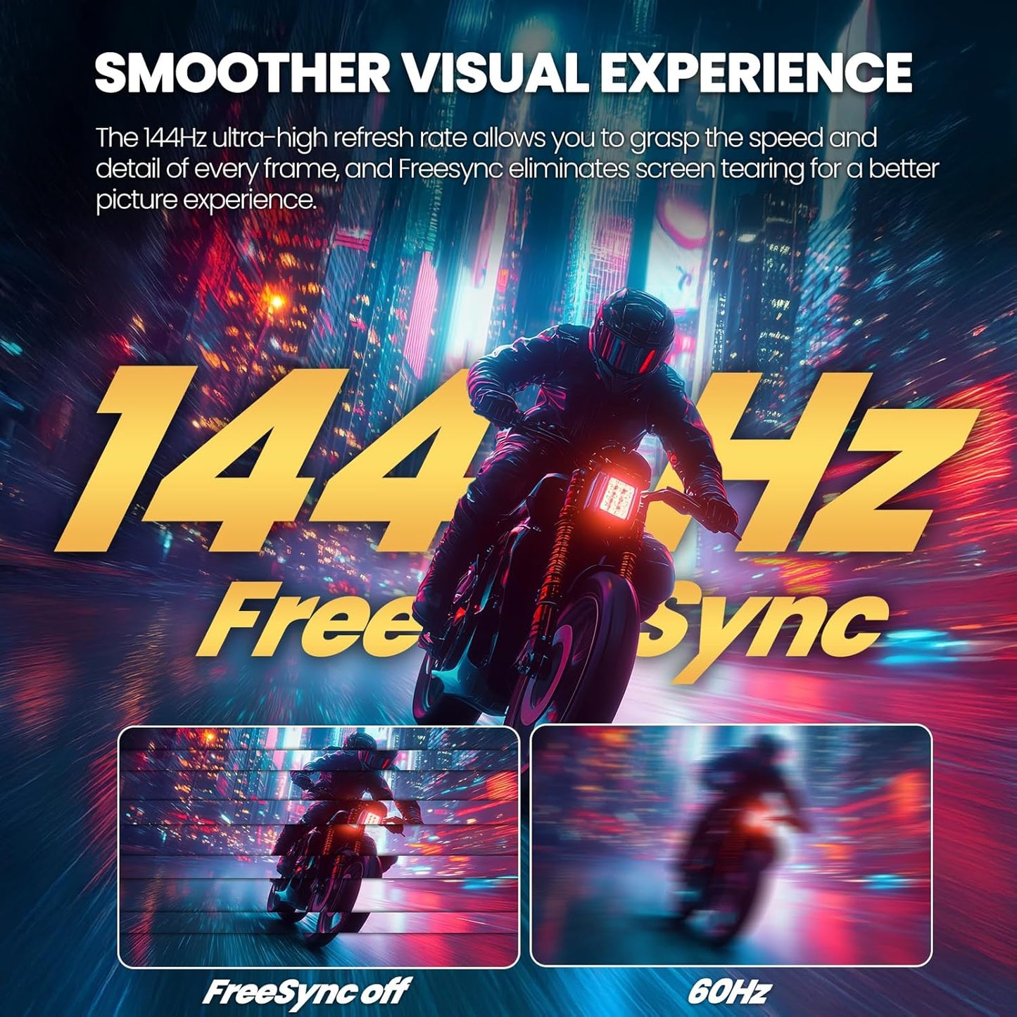 CRUA 34 Inch Gaming Monitor 144Hz, WQHD 3440X1440P Ultrawide Curved Monitor, 21:9 1500R 120% sRGB Computer Display Support Freesync, PIP/PBP, HDMI 2.0 & DP 1.4, Wall Mountable/Tilt Adjustable-Black