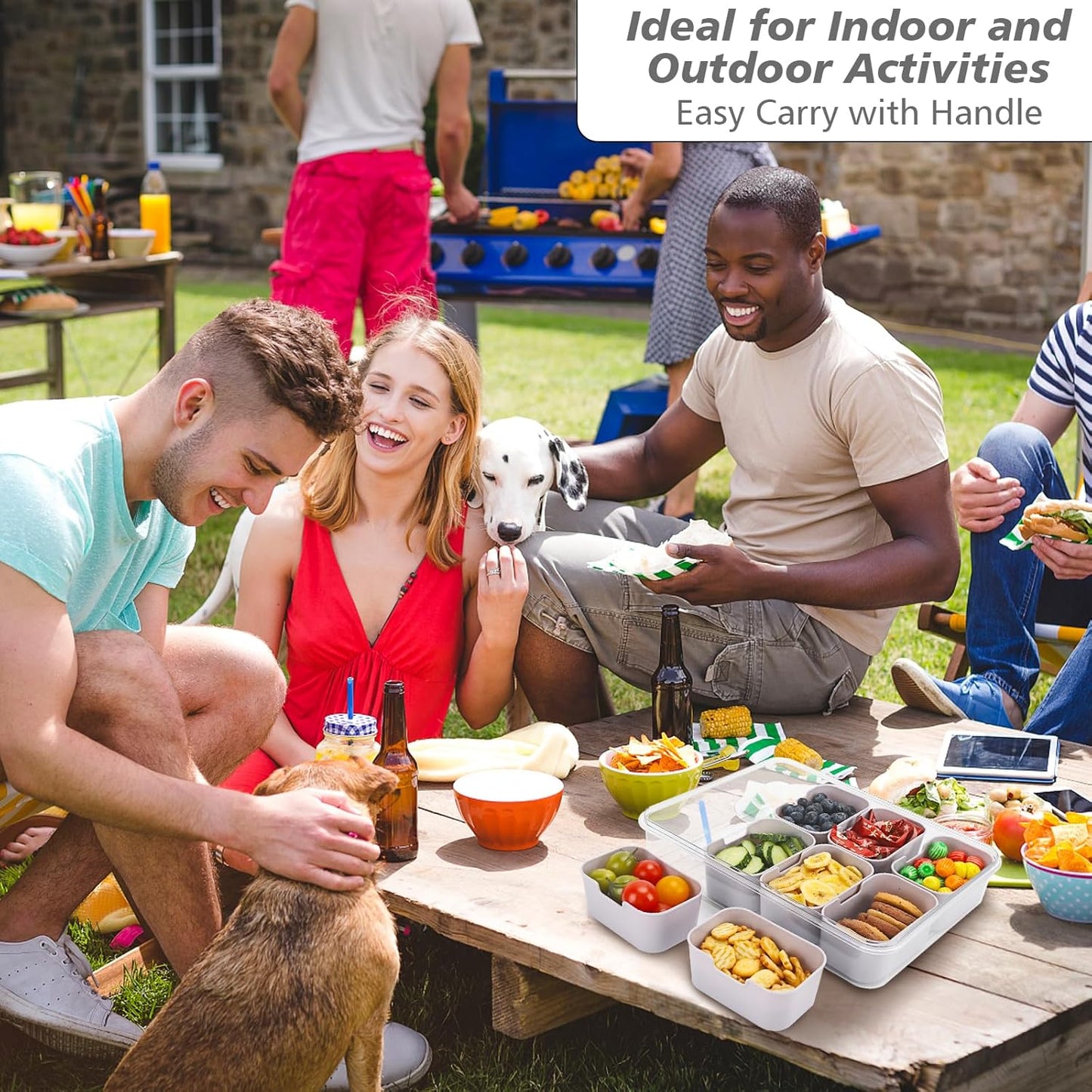 Purilite Select Clear Compartmentalized Snack Box