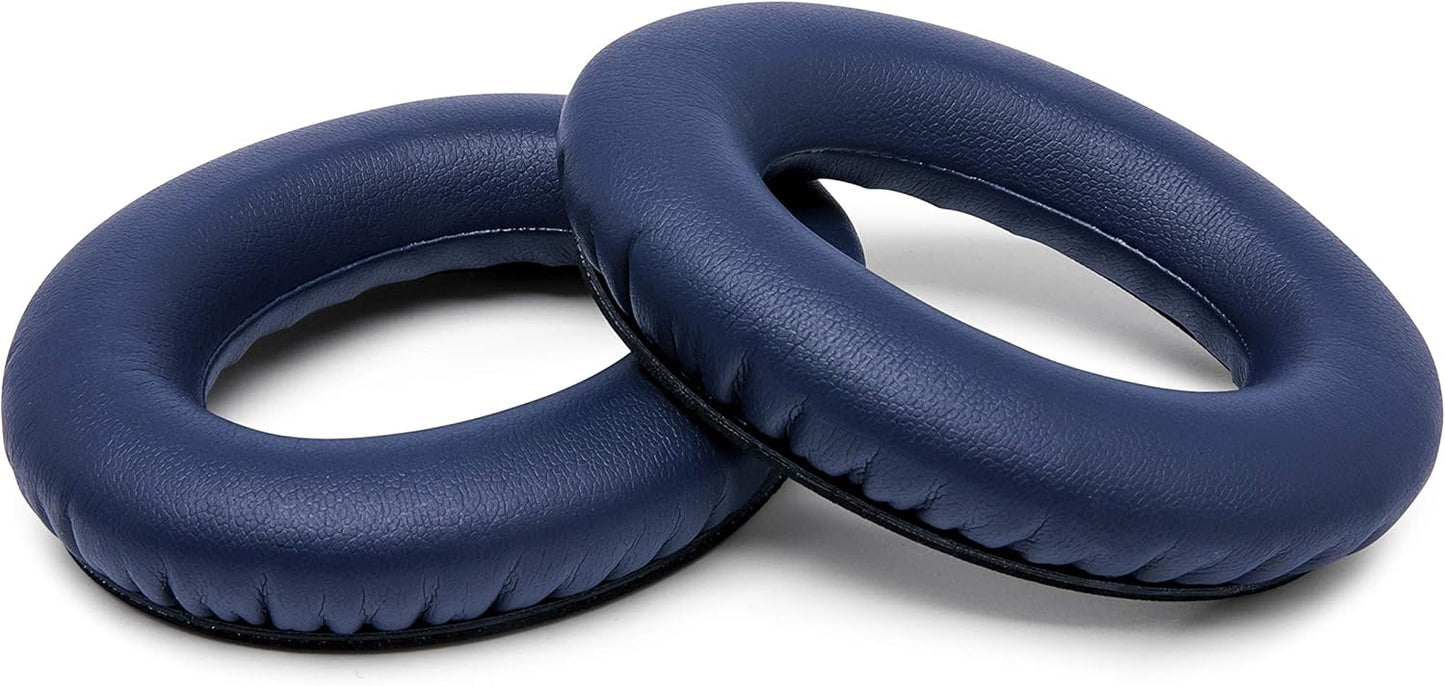 WC Wicked Cushions Upgraded Replacement Ear Pads for Bose QC35 & QC35ii (QuietComfort 35) Headphones & More - Softer Leather, Luxurious Memory Foam, Added Thickness, Extra Durability | Midnight Blue