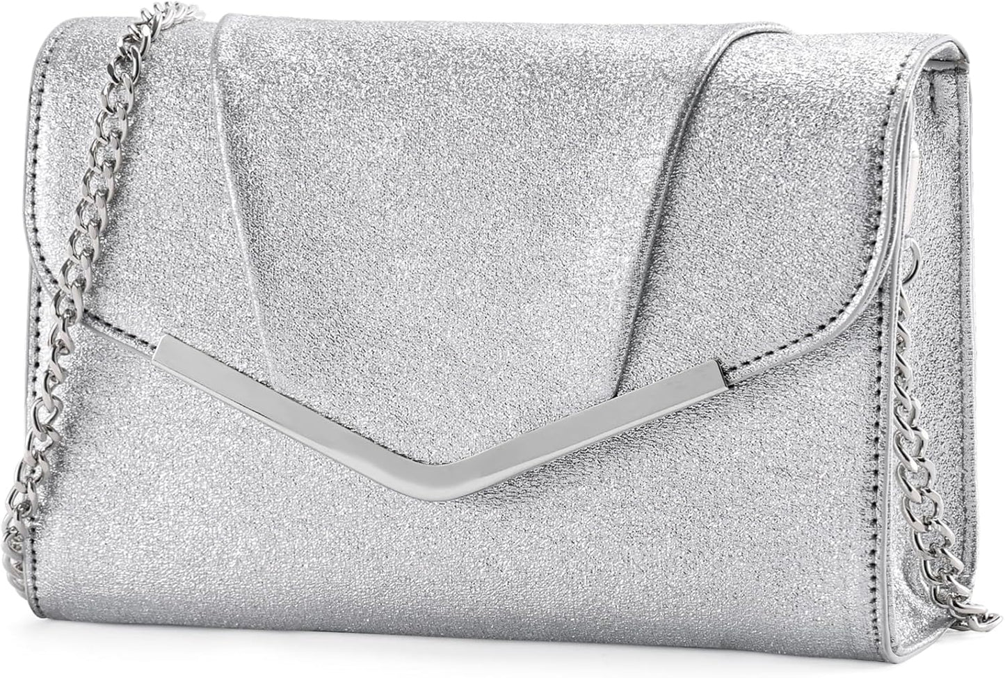 Vaschy Clutch Purse for Women,Fashion Envelope Evening Small Formal Handbag Fold-over Crossbody Shoulder Bag Wedding,Party
