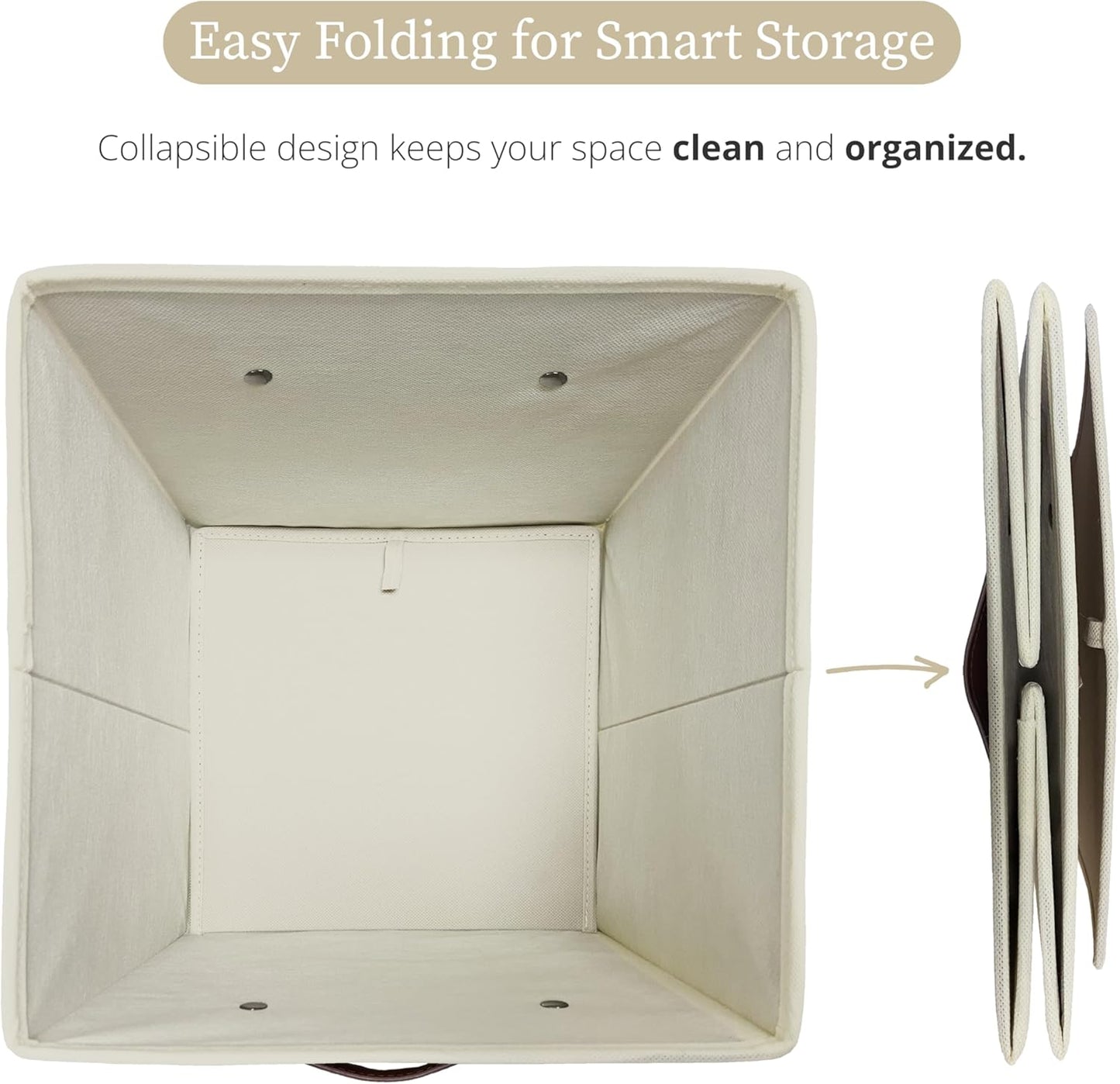 DECOMOMO Cube Storage Bin, Storage Cubes with Labels, Baskets for Shelves Kallax Linen Closet Organizers (Cube 10.5x11"/ 6pcs, Black)