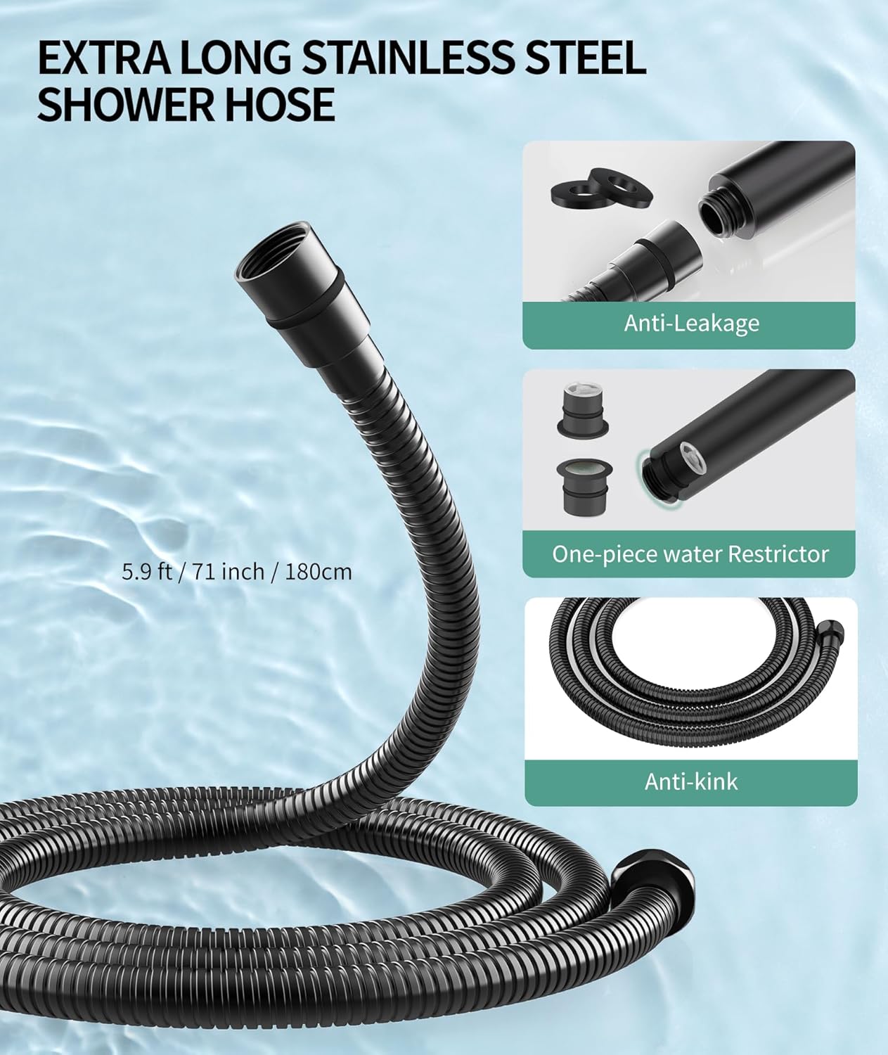 Filtered Shower Head with Handheld, High Pressure 9 Spray Mode Chrome Showerhead with Filters,Detachable Shower Head,Water Softener Filters Beads for Hard Water -Remove Chlorine
